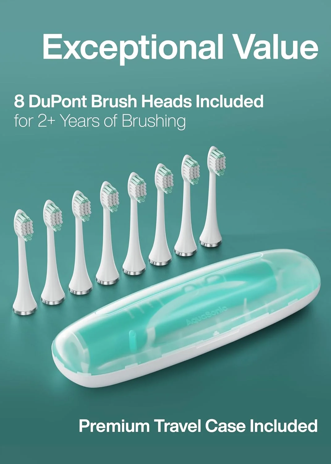 مسواک برقی فوق العاده سفید کننده سری Aquasonic Vibe - مسواک برقی مورد تایید ADA - دارای 8 سری مسواک و کیف مسافرتی - موتور 40000 VPM و شارژ بی سیم - 4 حالت با تایمر هوشمند - سبز نعنایی متالیک مسواک برقی فوق العاده سفید کننده سری Aquasonic Vibe - مسواک برقی مورد تایید ADA - دارای 8 سری مسواک و کیف مسافرتی - موتور 40000 VPM و شارژ بی سیم - 4 حالت با تایمر هوشمند - سبز نعنایی متالیک