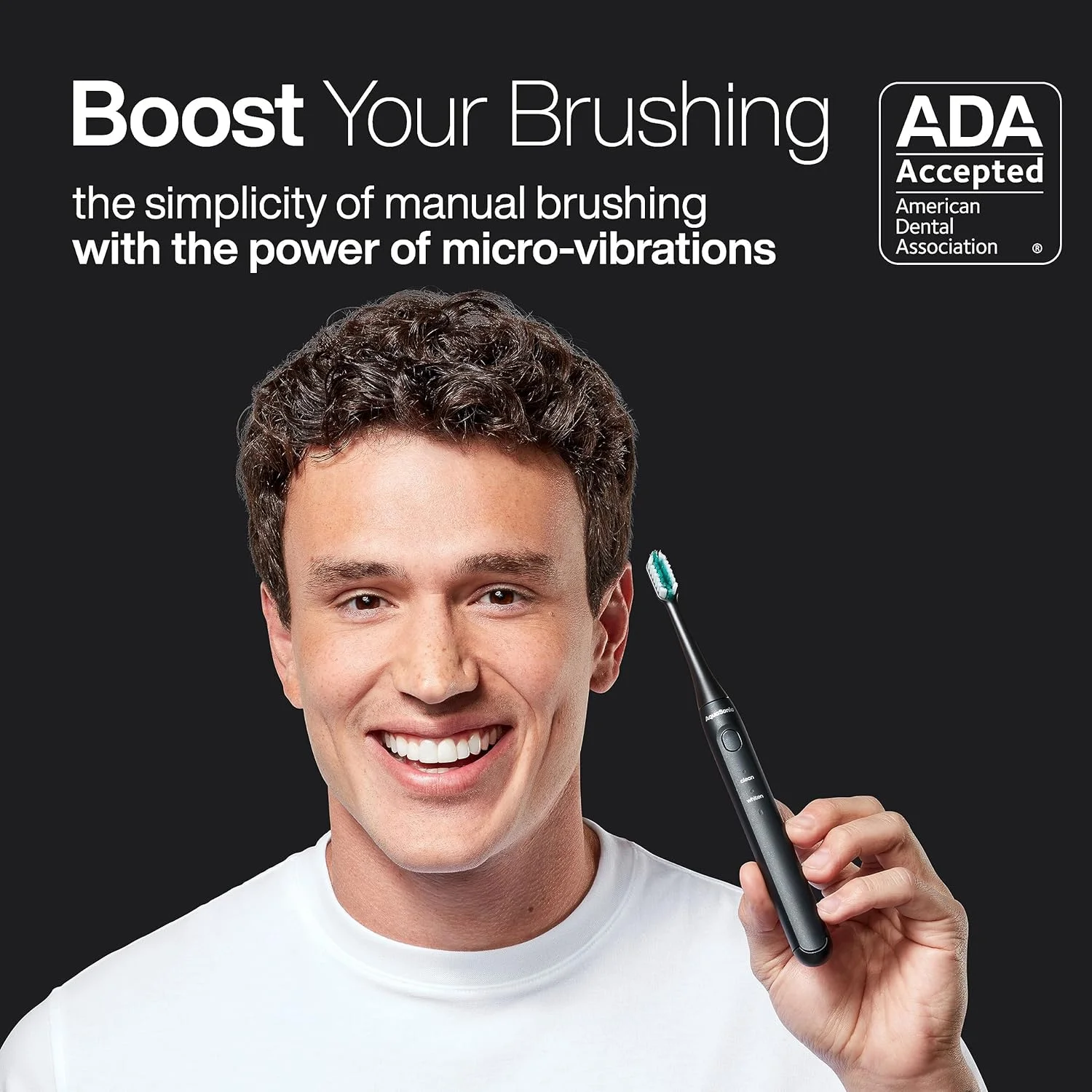 مسواک برقی قابل شارژ آکواسونیک آیکون با طراحی مورد تایید ADA | دارای پایه مغناطیسی و کیف مسافرتی باریک | 2 حالت مسواک زدن و تایمر هوشمند (اونیکس) مسواک برقی قابل شارژ آکواسونیک آیکون با طراحی مورد تایید ADA | دارای پایه مغناطیسی و کیف مسافرتی باریک | 2 حالت مسواک زدن و تایمر هوشمند (اونیکس)