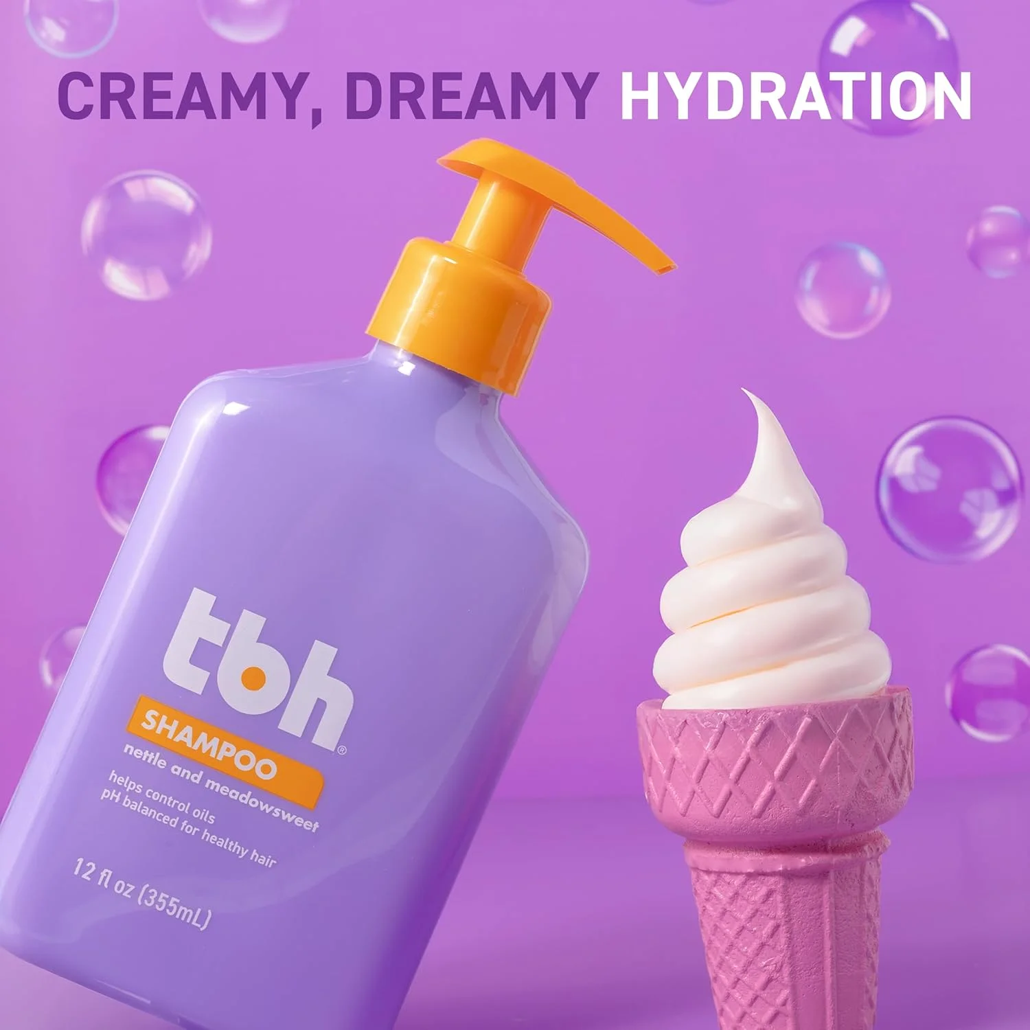 شامپو کودک TBH - شامپو برای موهای چرب - بدون سولفات، بدون پارابن - 355 میلی لیتر (2 عددی)