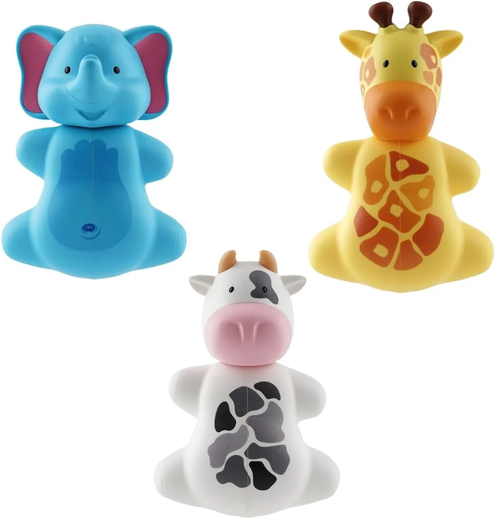 روکش مسواک طرح حیوانات فلیپر فان، باز و بسته شدن با یک لمس، نگهدارنده مسواک با مکنده برای آینه، شیشه یا کاشی، طرح های جذاب فیل، گاو و زرافه، بسته 3 عددی، ساخت مالزی، 3 سال به بالا