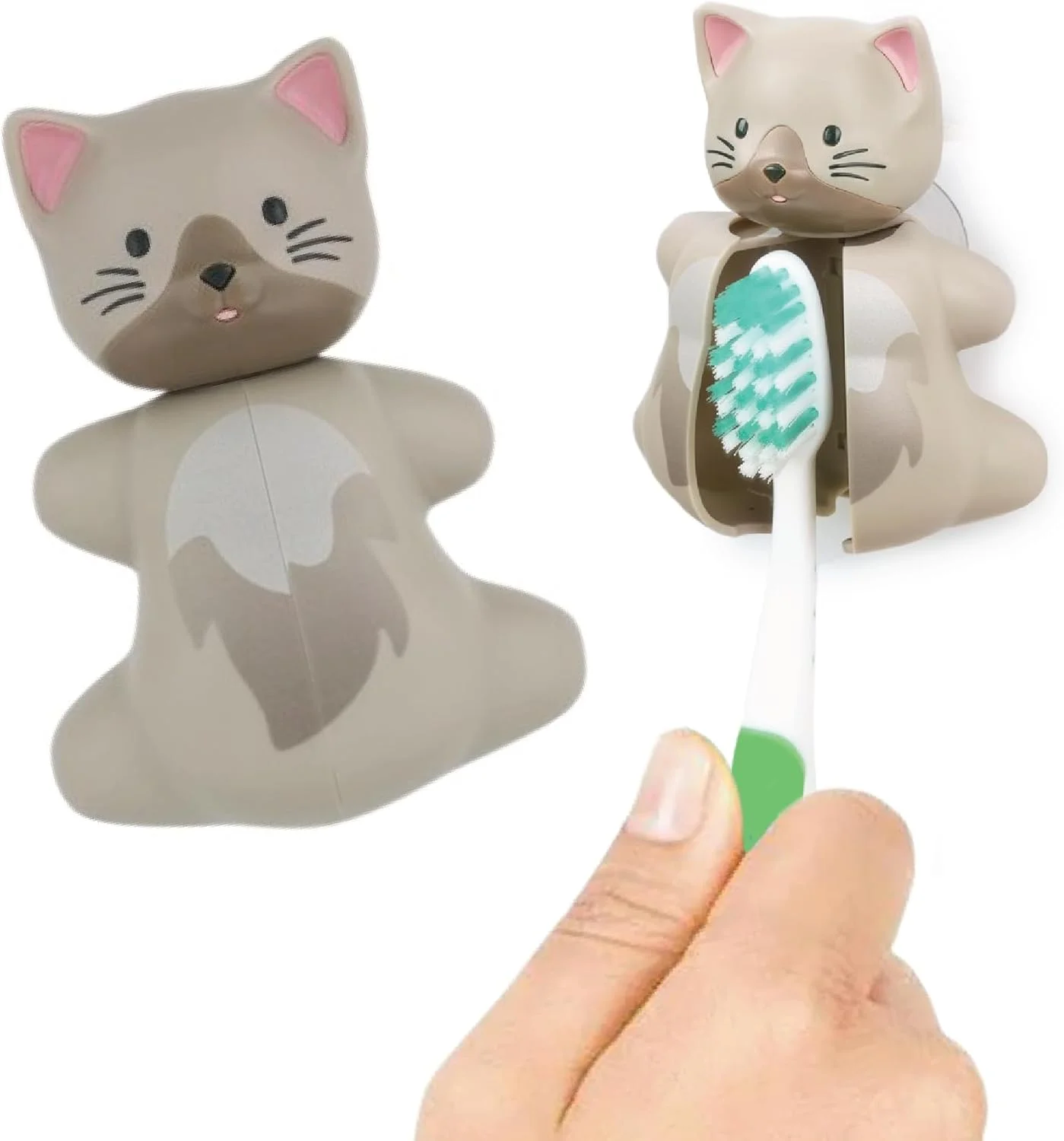 محافظ مسواک طرح حیوانات فلیپر فان - جا مسواکی کودکانه به همراه محافظ - جا مسواکی برای سرویس بهداشتی - جا مسواکی با چسبونک