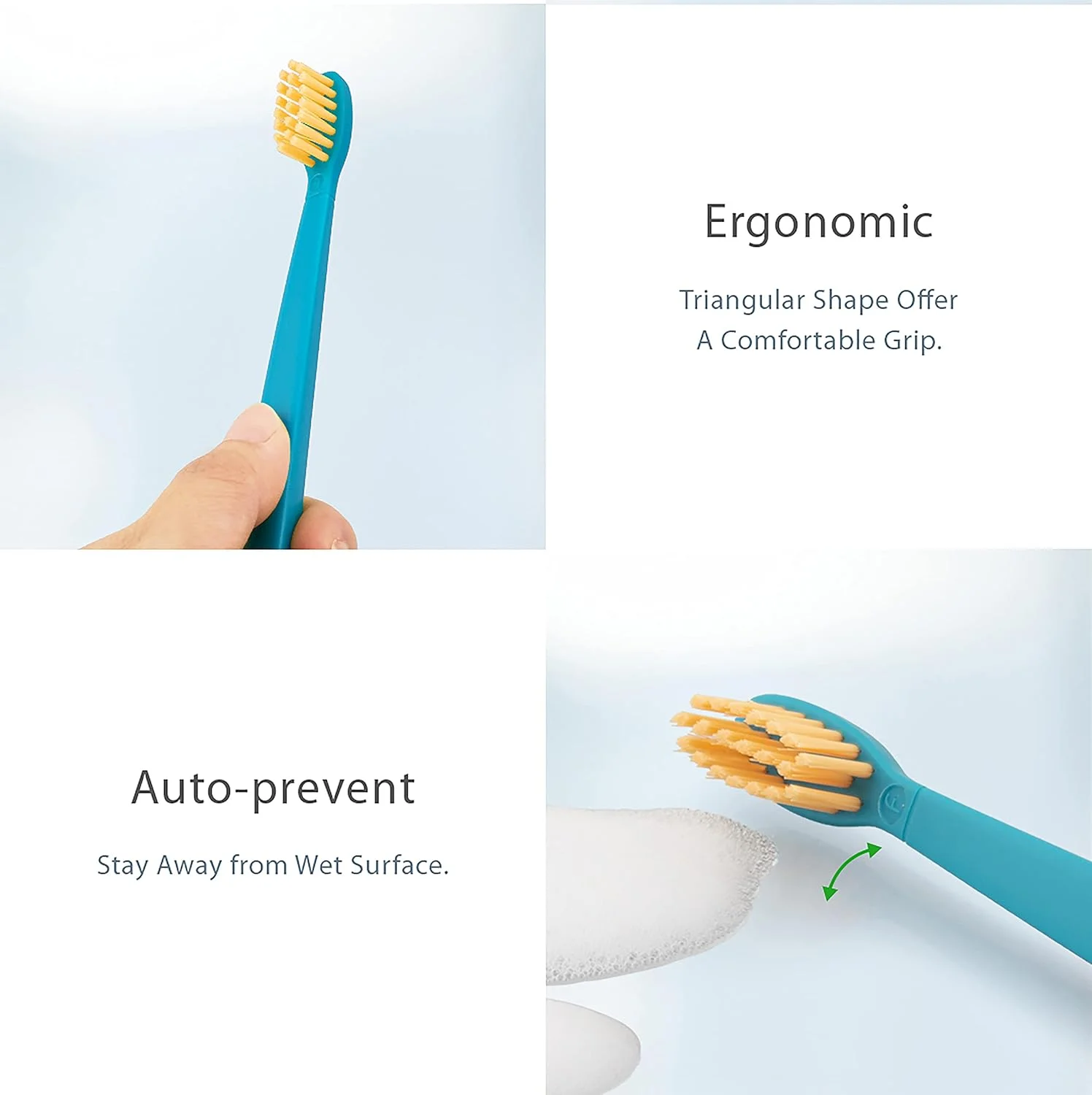 ست بهداشت دهان و دندان فلیپر - روکش مسواک و مسواک طرح حیوانات بامزه/بیگل + پخش کننده خمیر دندان طرح نهنگ/آبی، مسواک با برس نرم، نگهدارنده مسواک دیواری، ساخت مالزی