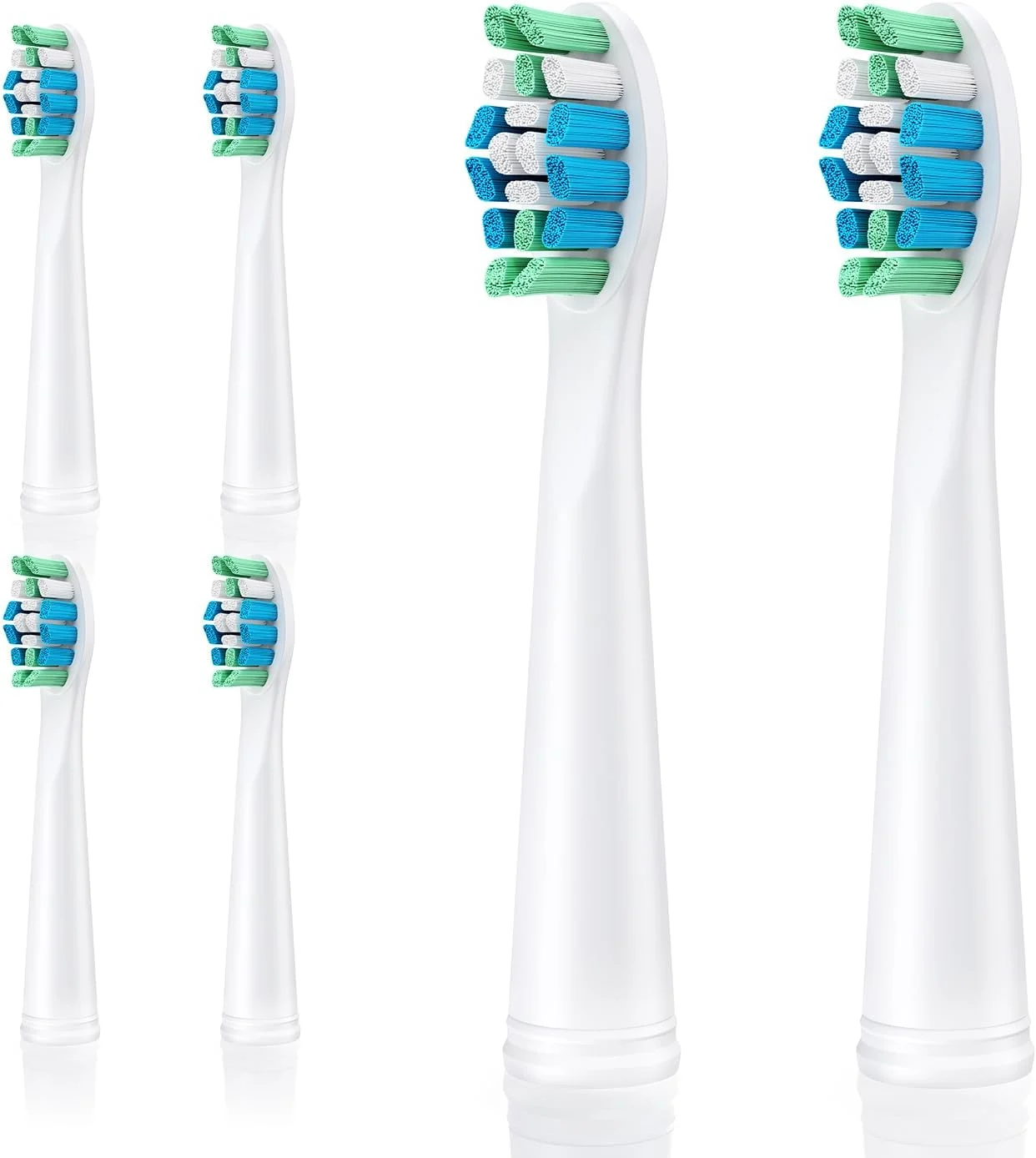 سری یدک مسواک TEETHEORY، بسته 6 عددی، سری یدک مسواک برقی، نظافت آسان، مناسب برای سلامت لثه (سفید، 6 عدد)