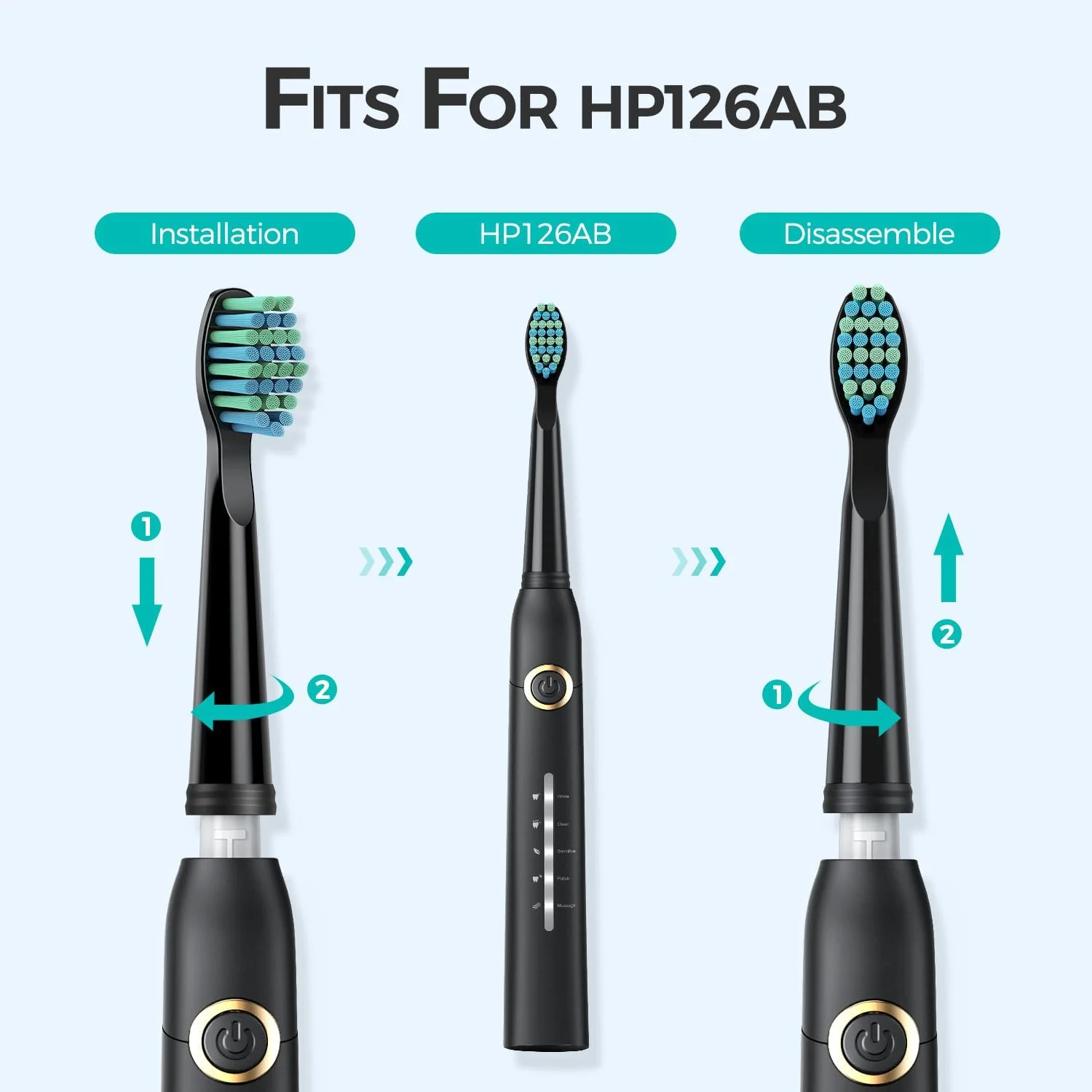 سری یدک مسواک برقی TEETHEORY، بسته 6 عددی، سری مسواک جایگزین مراقبت کامل، سری یدک مسواک برقی، EasyClean، سلامت لثه - مناسب (بسته 6 عددی)، مشکی سری یدک مسواک برقی TEETHEORY، بسته 6 عددی، سری مسواک جایگزین مراقبت کامل، سری یدک مسواک برقی، EasyClean، سلامت لثه - مناسب (بسته 6 عددی)، مشکی