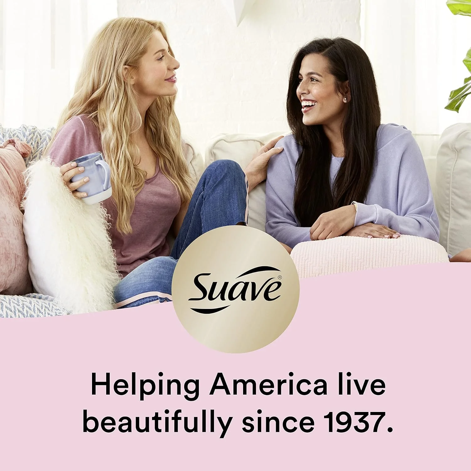 شامپو حجم دهنده موهای نازک و کم حجم Suave مدل Pink Up The Volume، بدون سولفات، 487 میلی لیتر