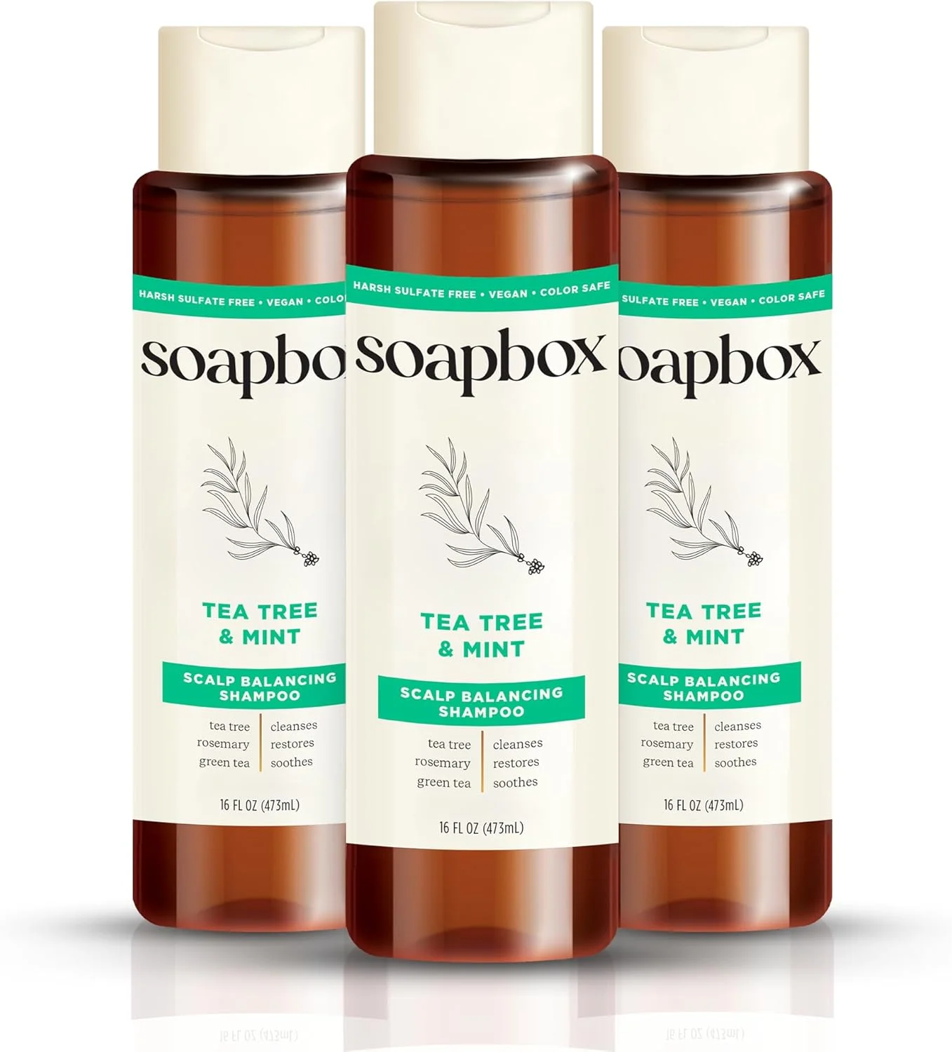 شامپو صابون SoapBox، درخت چای با شی باتر، 3 عدد