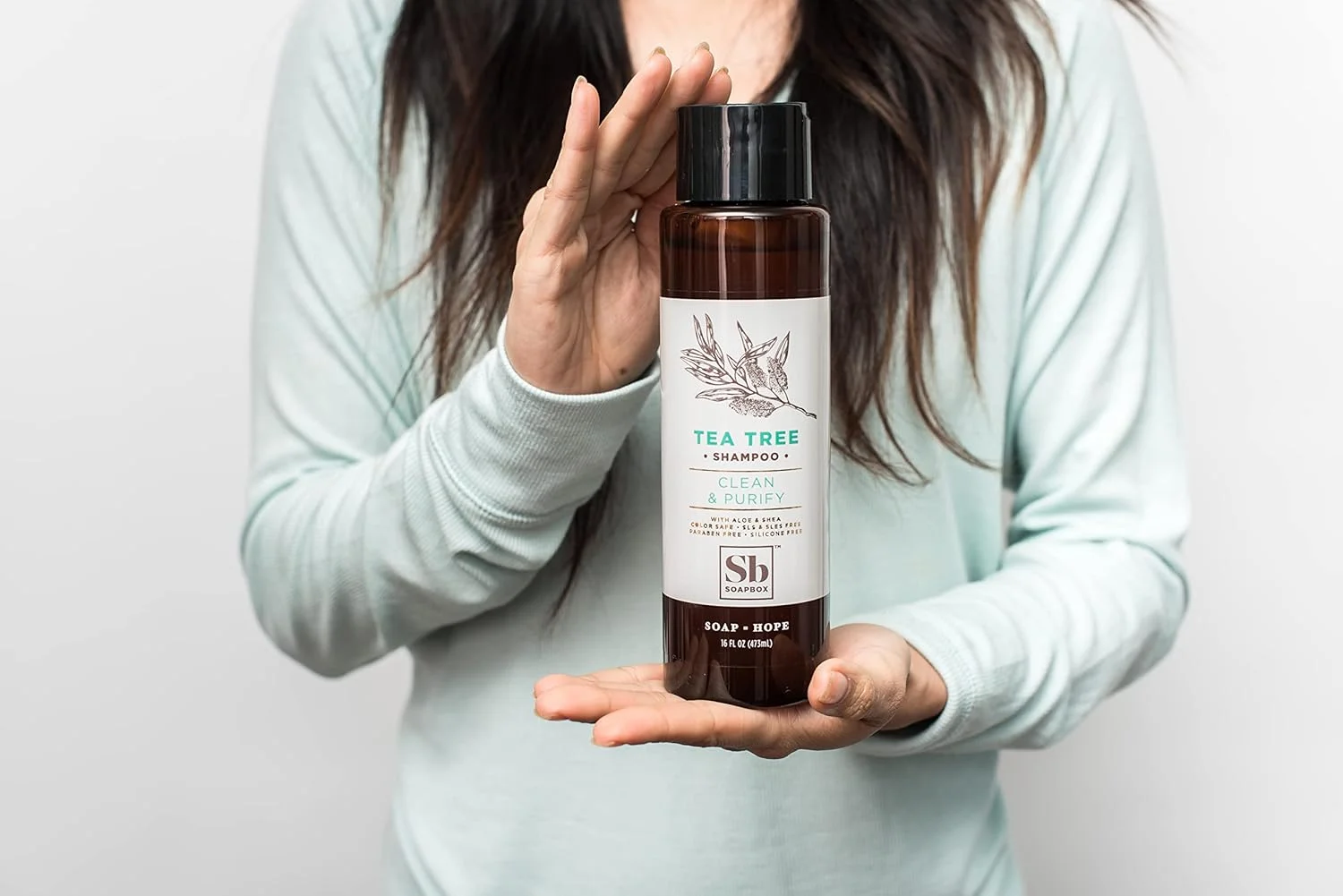 شامپو موی درخت چای پاک کننده و خالص کننده SoapBox، 473 میلی لیتر