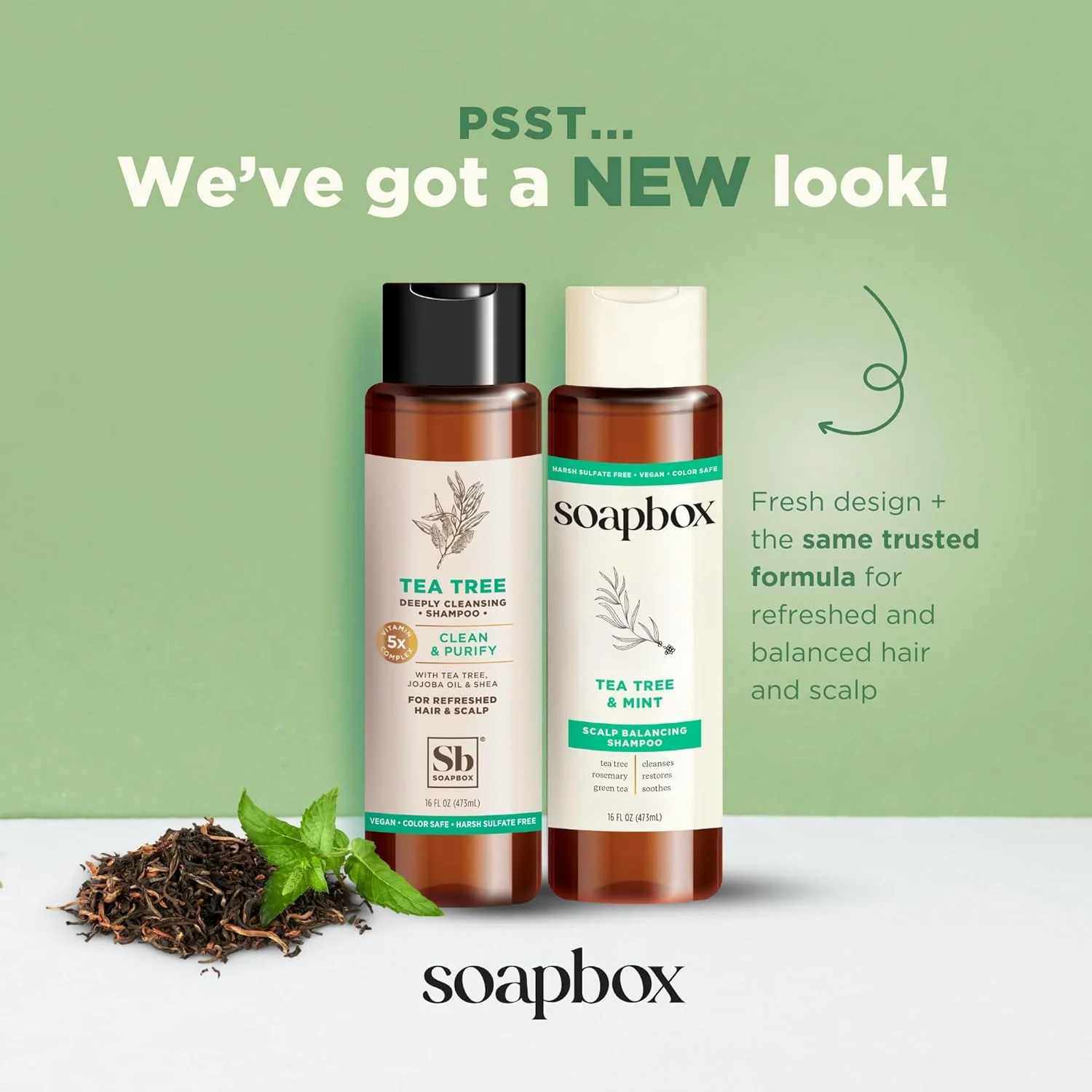 شامپو صابون SoapBox، درخت چای با شی باتر، 3 عدد شامپو صابون SoapBox، درخت چای با شی باتر، 3 عدد