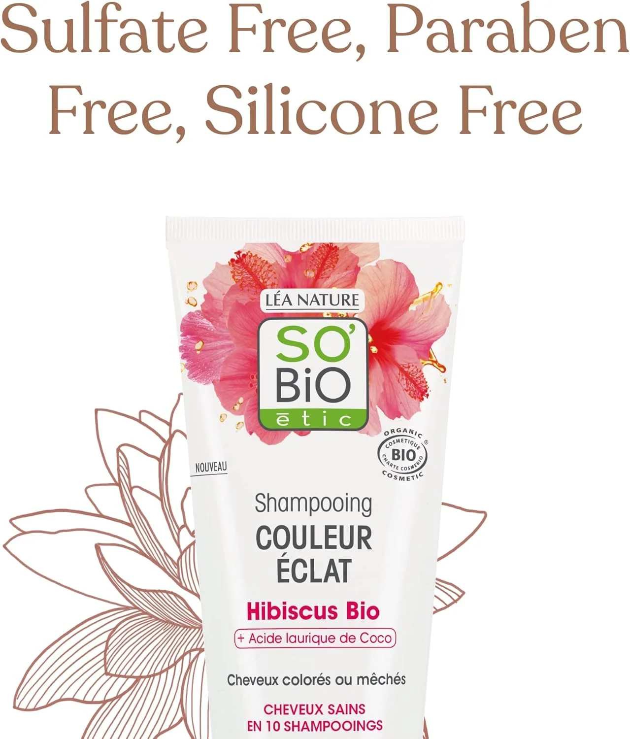 شامپو درخشان کننده موهای رنگ شده هیبیسکوس So'Bio Étic So Bio Colour Organic، 250 میلی لیتر | بدون سولفات | بدون سیلیکون | مناسب برای موهای رنگ شده. شامپو درخشان کننده موهای رنگ شده هیبیسکوس So'Bio Étic So Bio Colour Organic، 250 میلی لیتر | بدون سولفات | بدون سیلیکون | مناسب برای موهای رنگ شده.