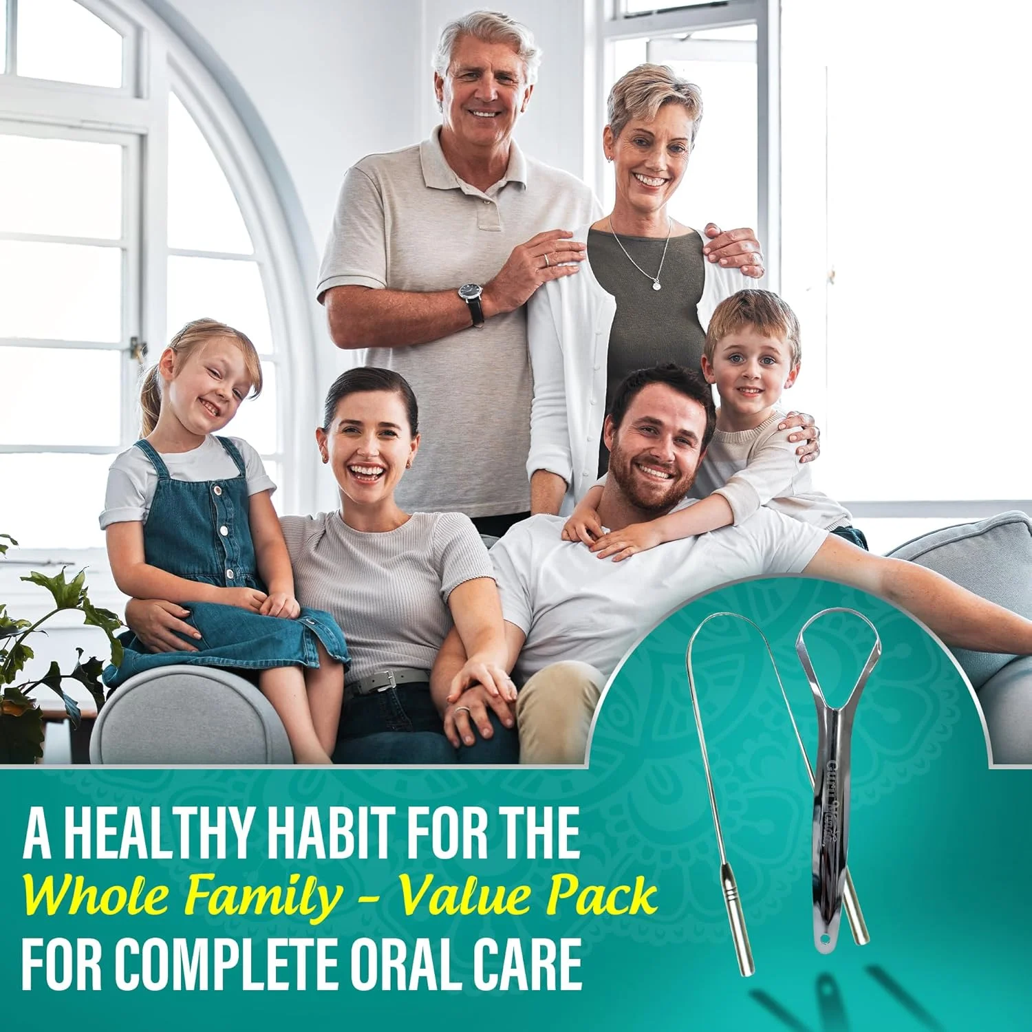 گورو ناندا، بسته 4 عددی - تمیز کننده زبان مدل U شکل فیروزه ای گورو ناندا، بسته 4 عددی - تمیز کننده زبان مدل U شکل فیروزه ای