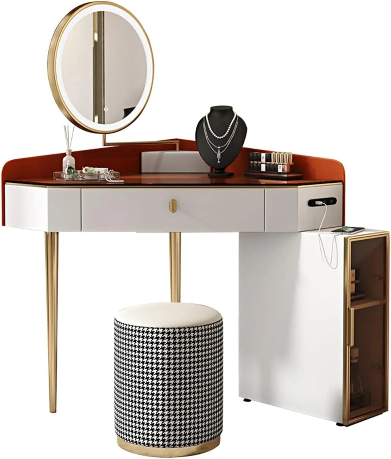 میز آرایش CBNERDS، میز توالت مدرن و مینیمال، مناسب اتاق خواب و کمد لباس میز آرایش CBNERDS، میز توالت مدرن و مینیمال، مناسب اتاق خواب و کمد لباس