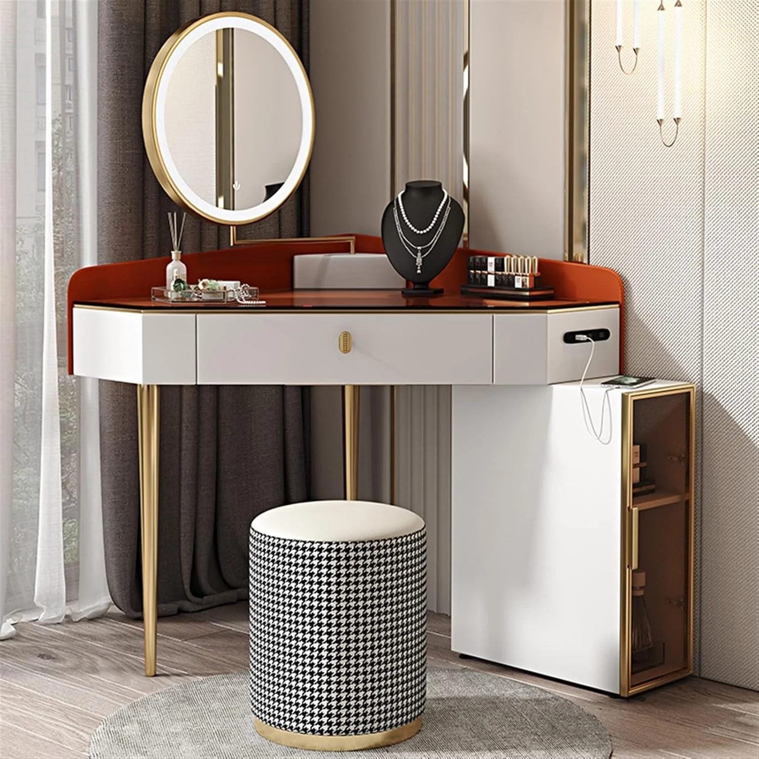 میز آرایش CBNERDS، میز توالت مدرن و مینیمال، مناسب اتاق خواب و کمد لباس میز آرایش CBNERDS، میز توالت مدرن و مینیمال، مناسب اتاق خواب و کمد لباس