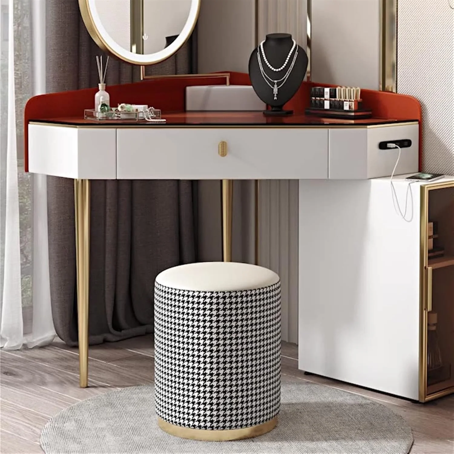 میز آرایش CBNERDS، میز توالت مدرن و مینیمال، مناسب اتاق خواب و کمد لباس میز آرایش CBNERDS، میز توالت مدرن و مینیمال، مناسب اتاق خواب و کمد لباس