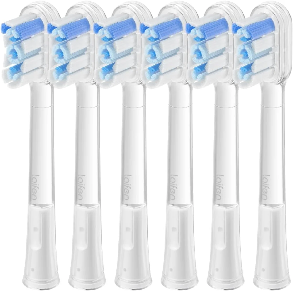 سری یدک مسواک برقی لایفن مدل Super-Clean، بسته 6 عددی، سری های جایگزین نسخه جدید 2025 سازگار با مسواک برقی Wave/Wave Special (فوق تمیز کننده)