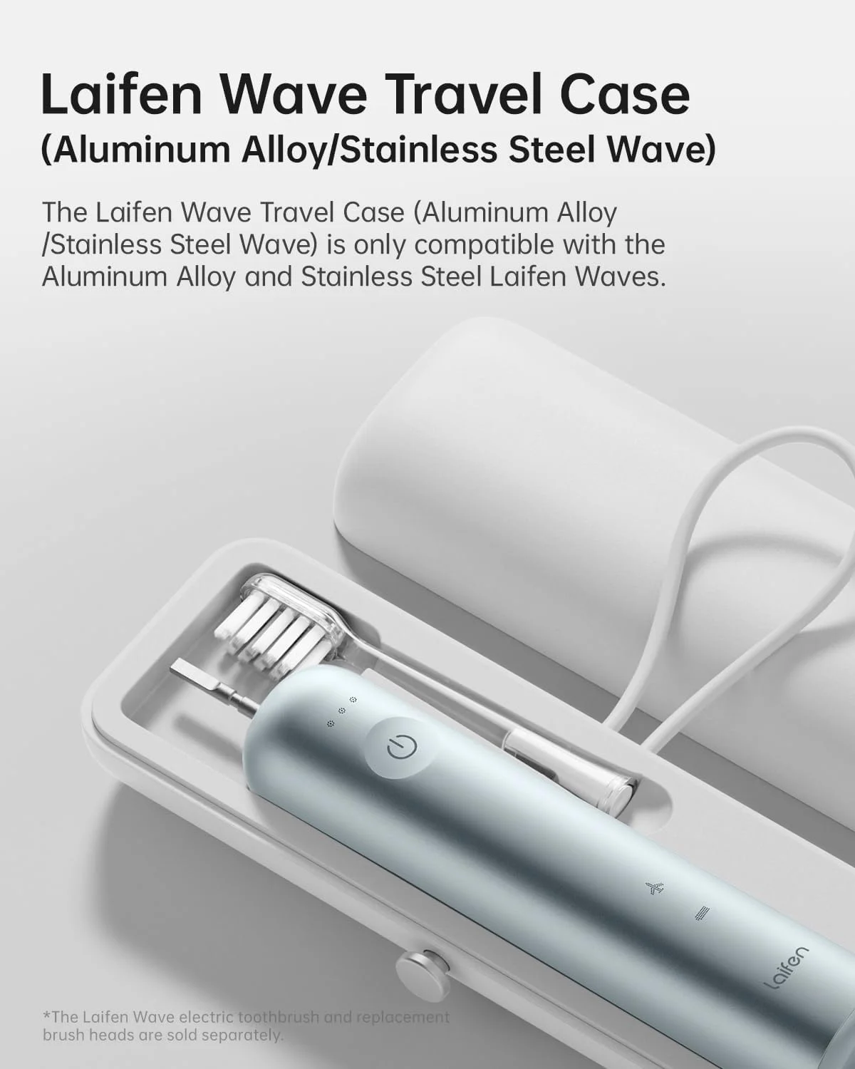 کیف مسافرتی مسواک برقی لایفن ویو (سفید)، سبک وزن، کیف مسافرتی مسواک با قابلیت تمیز کردن آسان، سازگار فقط با مسواک برقی لایفن ویو (آلیاژ آلومینیوم/فولاد ضد زنگ)، ناسازگار با لایفن اسپشیال