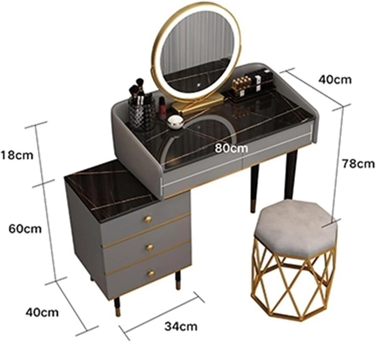 ZKSKOX Dresser for bedroom Light Mirror Wardrobe Minimalist Modern Stool And Cabinet Wardrobe Bedroom Furniture Storage Dresser(2) ZKSKOX Dresser for bedroom Light Mirror Wardrobe Minimalist Modern Stool And Cabinet Wardrobe Bedroom Furniture Storage Dresser(2)