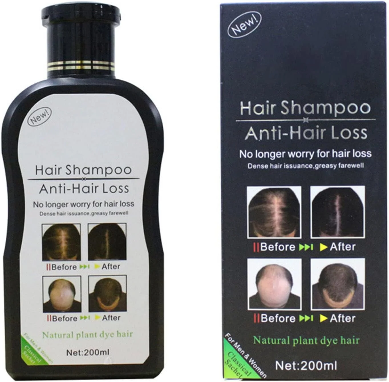 شامپو رشد مو، شامپو حجم دهنده مو جلوگیری از ریزش مو با حجم 200 میلی لیتر، تقویت کننده ریشه مو برای استفاده خانگی، مناسب برای انواع مو