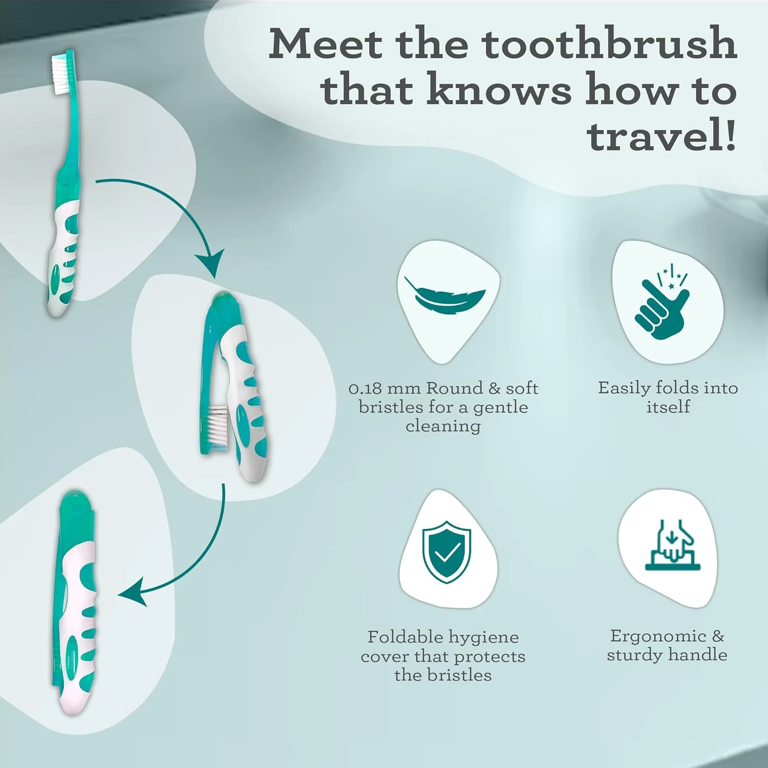 مسواک تاشو GuruNanda با درپوش داخلی و خمیر دندان حاوی هیدروکسی آپاتیت، ایده آل برای مسافرت، جمع و جور و قابل حمل، مناسب برای استفاده در حال حرکت - برس های نرم و دسته ارگونومیک، برای بزرگسالان و کودکان (1 عدد) مسواک تاشو GuruNanda با درپوش داخلی و خمیر دندان حاوی هیدروکسی آپاتیت، ایده آل برای مسافرت، جمع و جور و قابل حمل، مناسب برای استفاده در حال حرکت - برس های نرم و دسته ارگونومیک، برای بزرگسالان و کودکان (1 عدد)