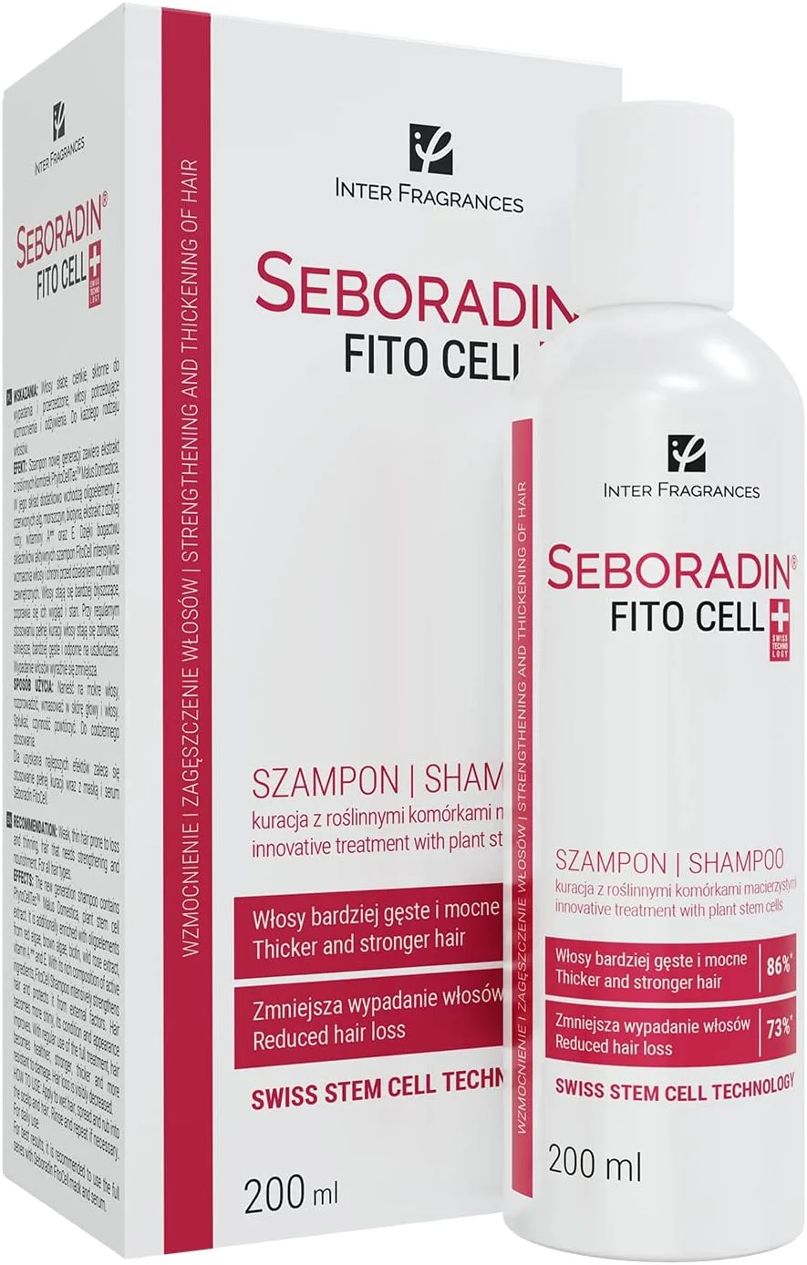 شامپو فیتوسل سبورادین برای جلوگیری از ریزش و رشد مجدد مو، حاوی سلول های بنیادی با فناوری سوئیسی Phytocelltec™ Malus Domestica و بیوتین، مناسب آقایان و بانوان، 200 میلی لیتر