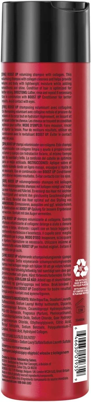 شامپو حجم دهنده موهای جذاب Big Boost Up با کلاژن، 300 میلی لیتر | 20% حجم بیشتر | بدون سولفات SLS و SLES | مناسب انواع مو