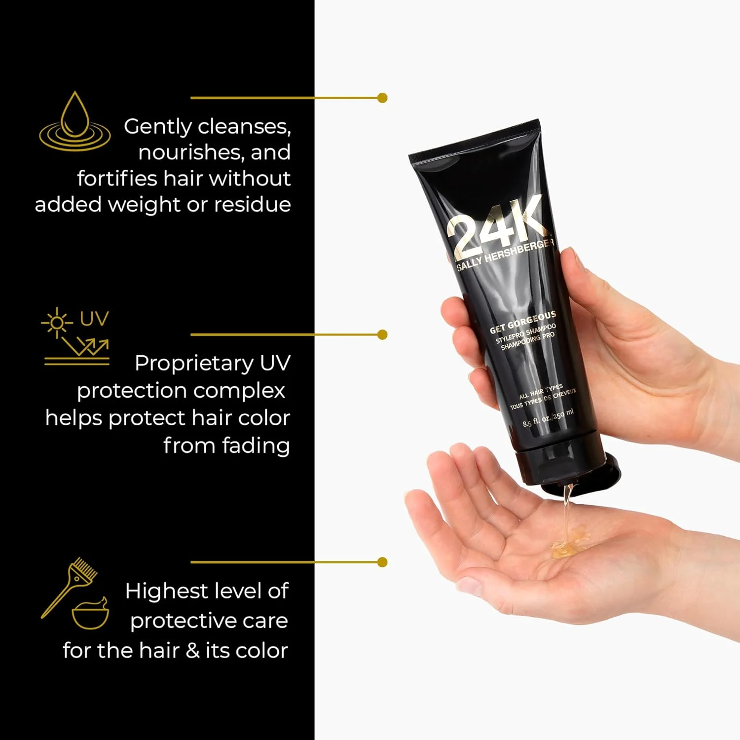 شامپو سالی هرشبرگر 24K Get Gorgeous - شامپو 250 میلی لیتری