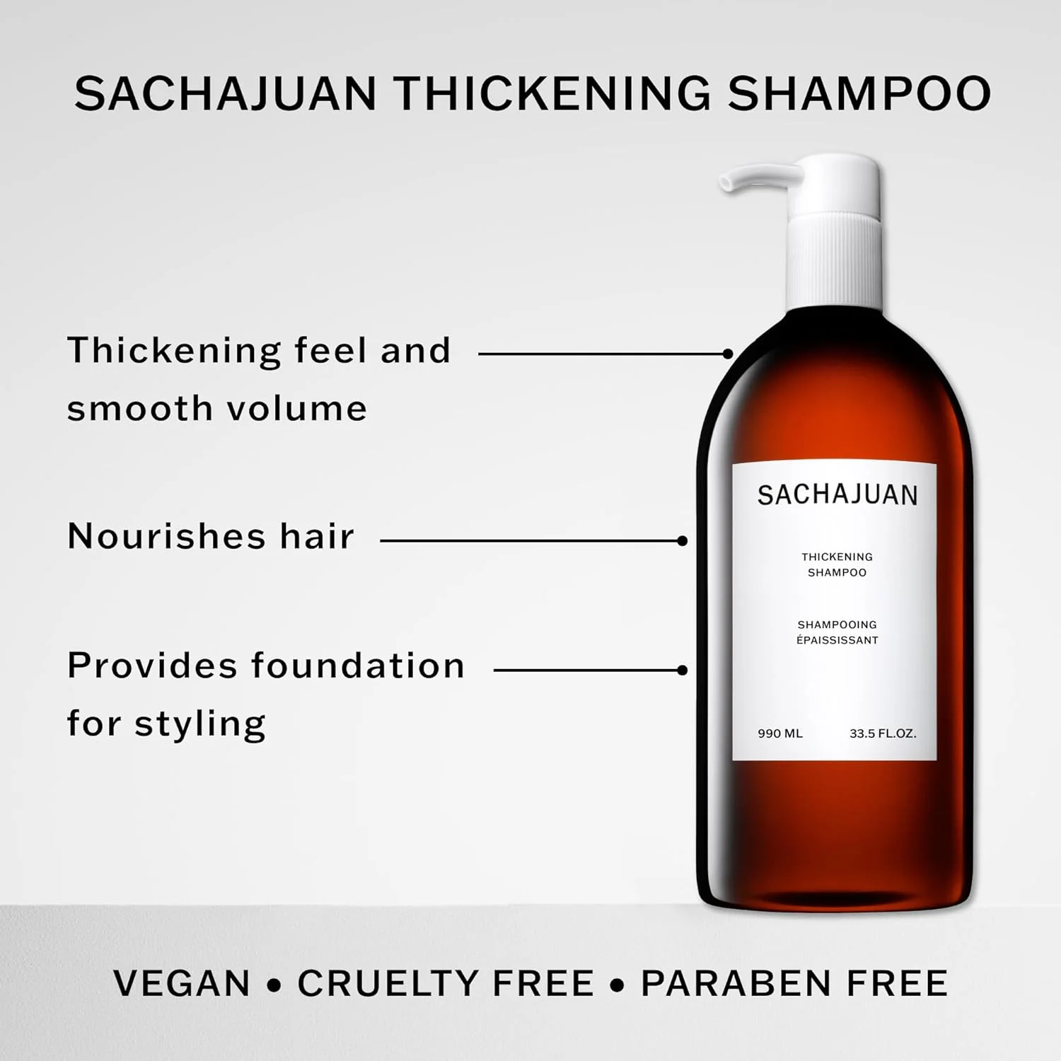 شامپو حجم دهنده ساشا خوان 990 میلی لیتر