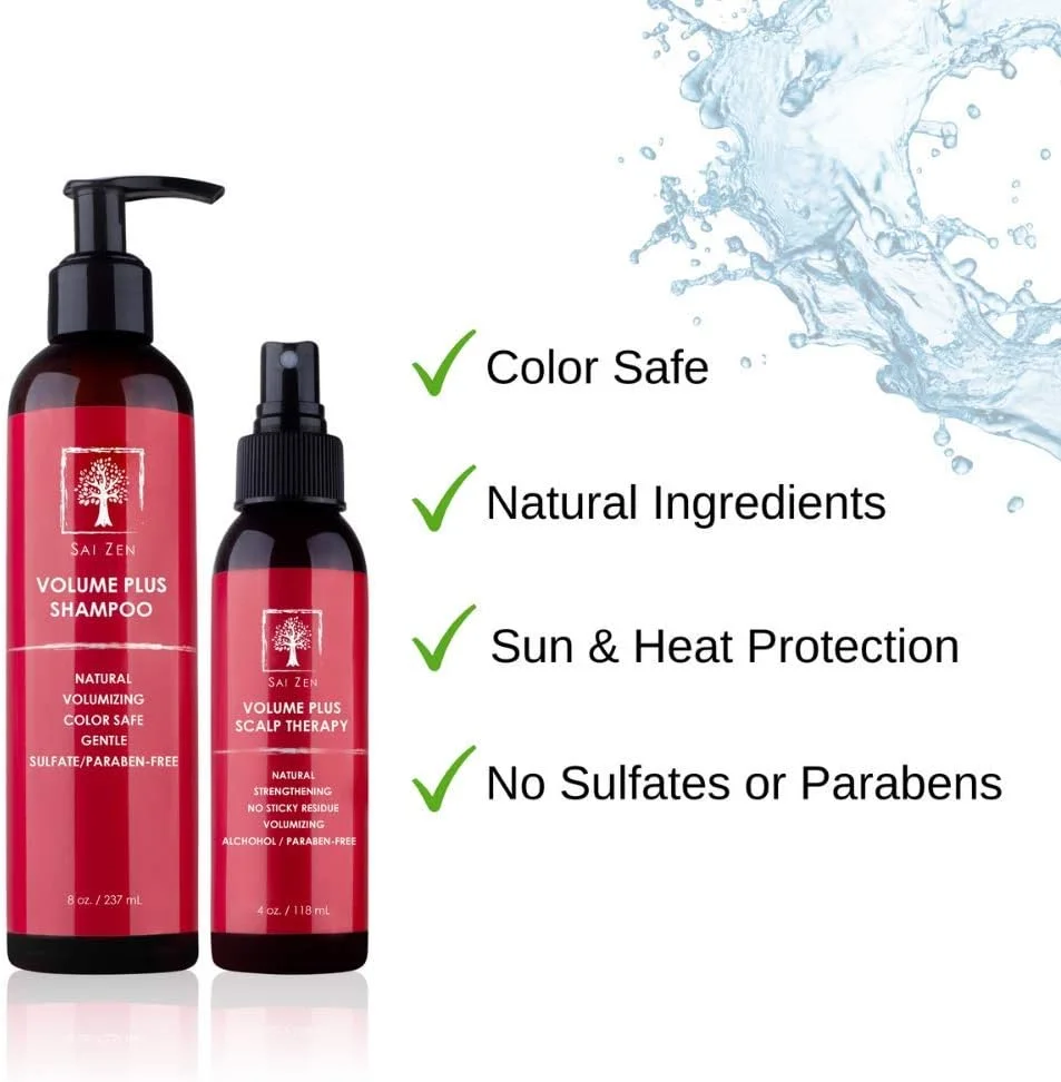 سای زن فرمول جدید بهبود یافته - شامپو حجم دهنده و ضخیم کننده پیشرفته به همراه محلول مراقبت از پوست سر