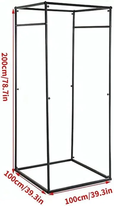 اتاق پرو قابل حمل PIAOLING، اتاق تعویض لباس، اتاق لباس، اتاق پرو پرده ای متحرک - نصب آسان اتاق تعویض لباس ساده
