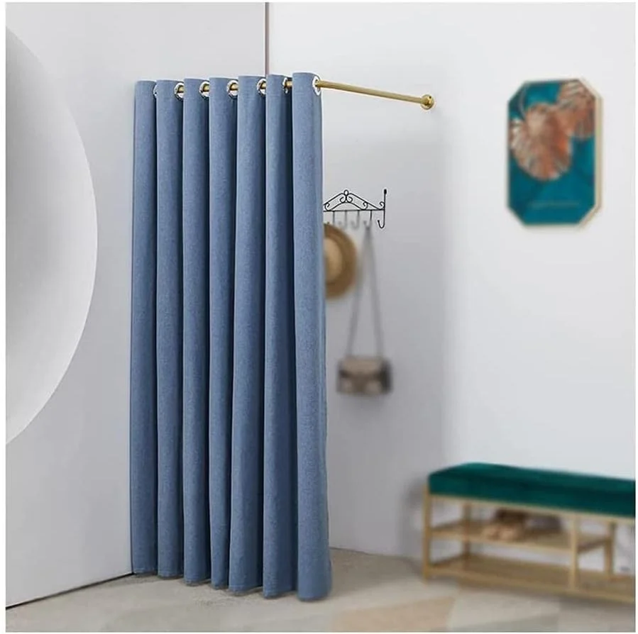 اتاق پرو قابل حمل PIAOLING، اتاق پرو L شکل، اتاق تعویض لباس قابل حمل، اتاق پرو فروشگاه لباس، اتاق پرو پرده حریم خصوصی با قلاب آویز، اتاق تعویض لباس ساده