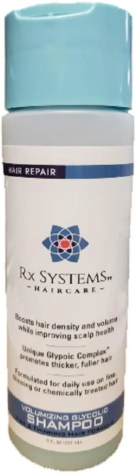 شامپو گلیکولیک حجم دهنده Rx Systems PF | درمان رشد مو برای آقایان و خانم ها، توقف نازک شدن مو ضمن تقویت، ضخیم شدن و حجم دهی. شامپو برای رشد مو و جلوگیری از ریزش مو