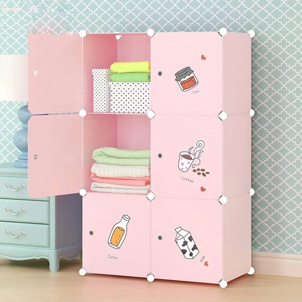 کمد لباس قابل حمل Liudan، کمد لباس قابل حمل، میز آرایش پلاستیکی، قفسه کمد لباس، نصب سریع و آسان، کمد ترکیبی