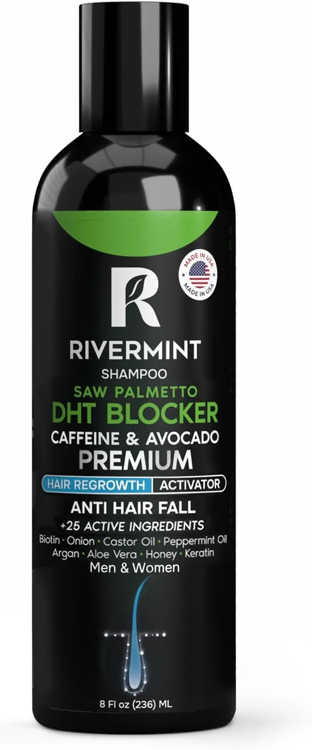 شامپو تقویت کننده مو پریمیوم ریورمینت حاوی روغن کرچک، بیوتین، روغن آووکادو، کافئین، سائو پالمتو، پیاز و ردنسل، پشتیبانی از رشد مجدد و ضخیم شدن مو، بدون سولفات و پارابن، مناسب برای آقایان و بانوان