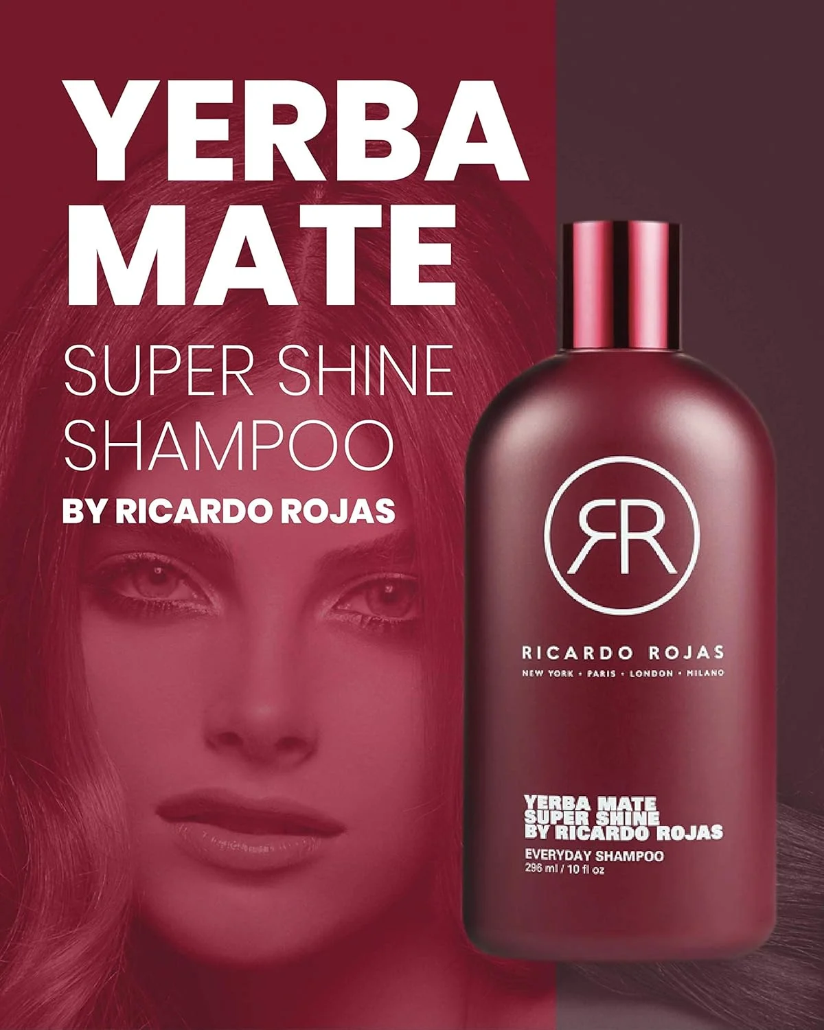 شامپو فوق العاده براق کننده Yerba Mate Ricardo Rojas Haircare برای انواع مو | سبک و پاک کننده برای استفاده روزمره | 296 میلی لیتر