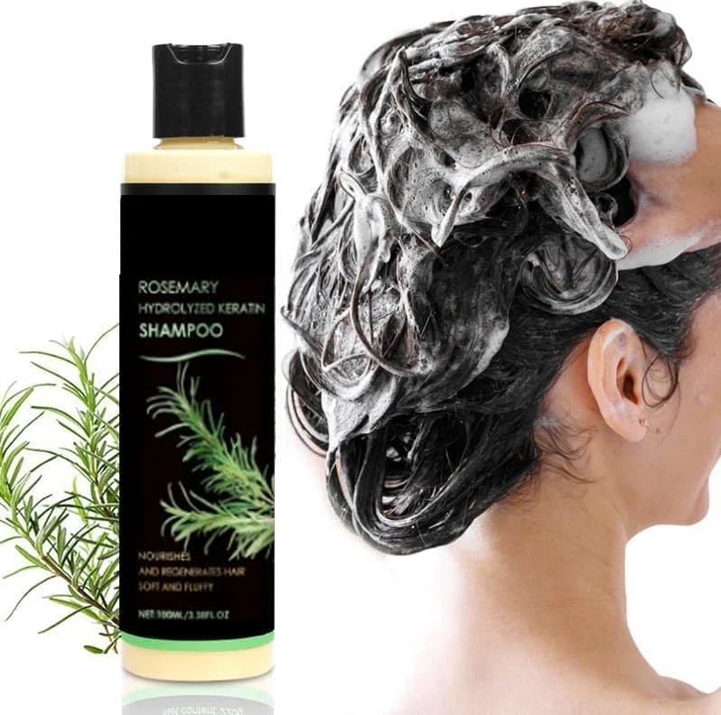 شامپو رزماری و کراتین هیدرولیز شده Ronronner، شامپو روغن برگ رزماری، شامپو کراتین رزماری، شامپو رزماری برای رشد مو، شامپو و نرم کننده نرم کننده مو، نرم کننده پاک کننده مو (2 عدد)