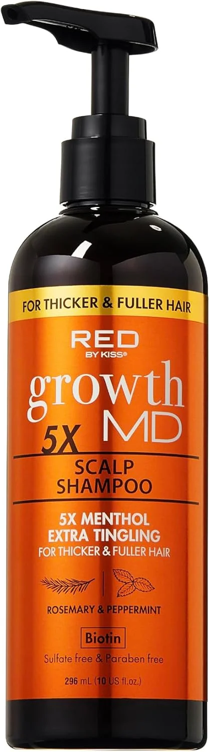 شامپو سر رِد بای کیس Growth MD، منتول 5X با حس خنکی فوق العاده برای موهای ضخیم تر و پرپشت تر، غنی شده با ویتامین ها و بیوتین برای تقویت و تسکین خارش، فرمول وگان و بدون تست حیوانی (295 میلی لیتر) شامپو سر رِد بای کیس Growth MD، منتول 5X با حس خنکی فوق العاده برای موهای ضخیم تر و پرپشت تر، غنی شده با ویتامین ها و بیوتین برای تقویت و تسکین خارش، فرمول وگان و بدون تست حیوانی (295 میلی لیتر)