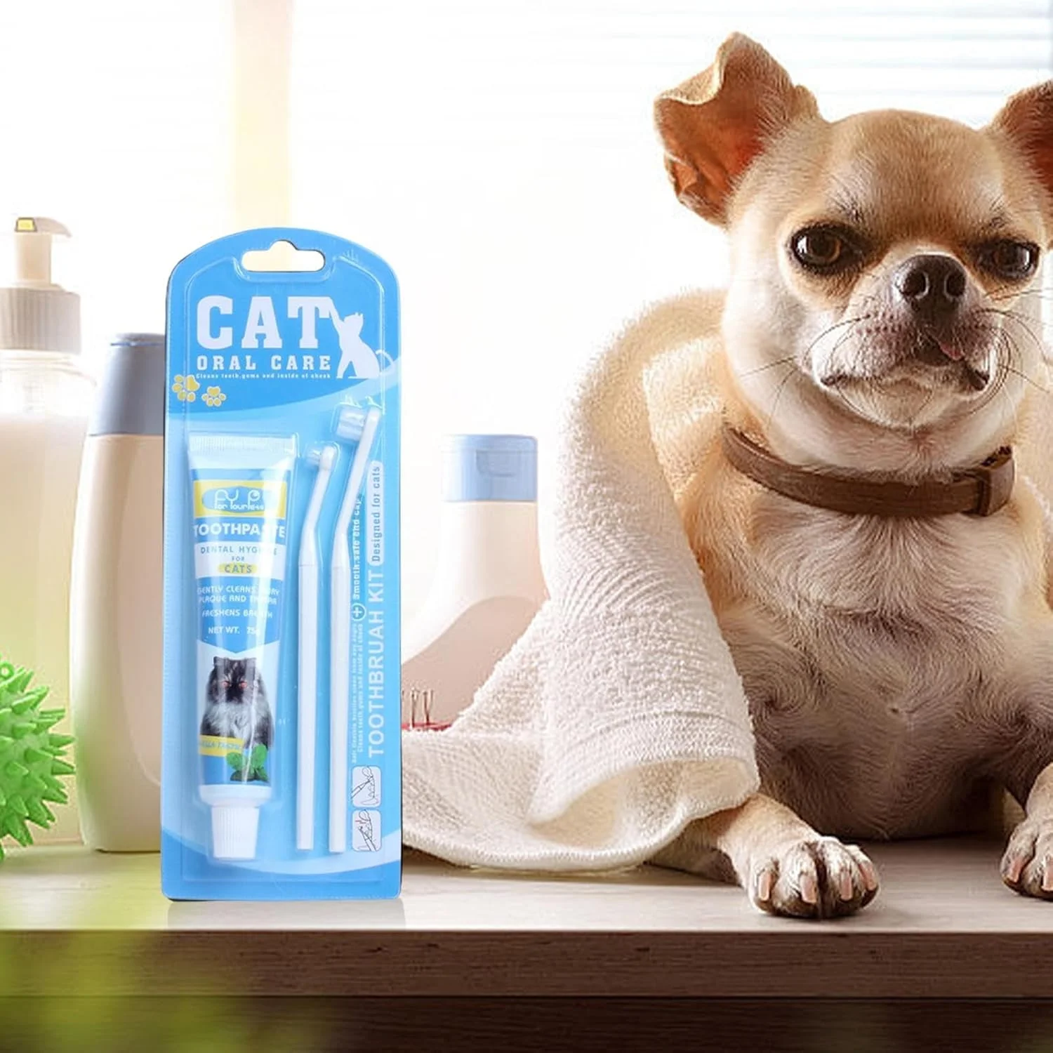 کیت بهداشت دهان و دندان حیوانات خانگی برای گربه ها، مجموعه 3 تکه شامل خمیر دندان گربه، مسواک گربه، از بین برنده بوی بد دهان، راه حل آسان برای خوشبو کردن نفس، تمیز کردن دندان ها و از بین بردن لکه ها، کیت مراقبت از دهان حیوانات خانگی کیت بهداشت دهان و دندان حیوانات خانگی برای گربه ها، مجموعه 3 تکه شامل خمیر دندان گربه، مسواک گربه، از بین برنده بوی بد دهان، راه حل آسان برای خوشبو کردن نفس، تمیز کردن دندان ها و از بین بردن لکه ها، کیت مراقبت از دهان حیوانات خانگی