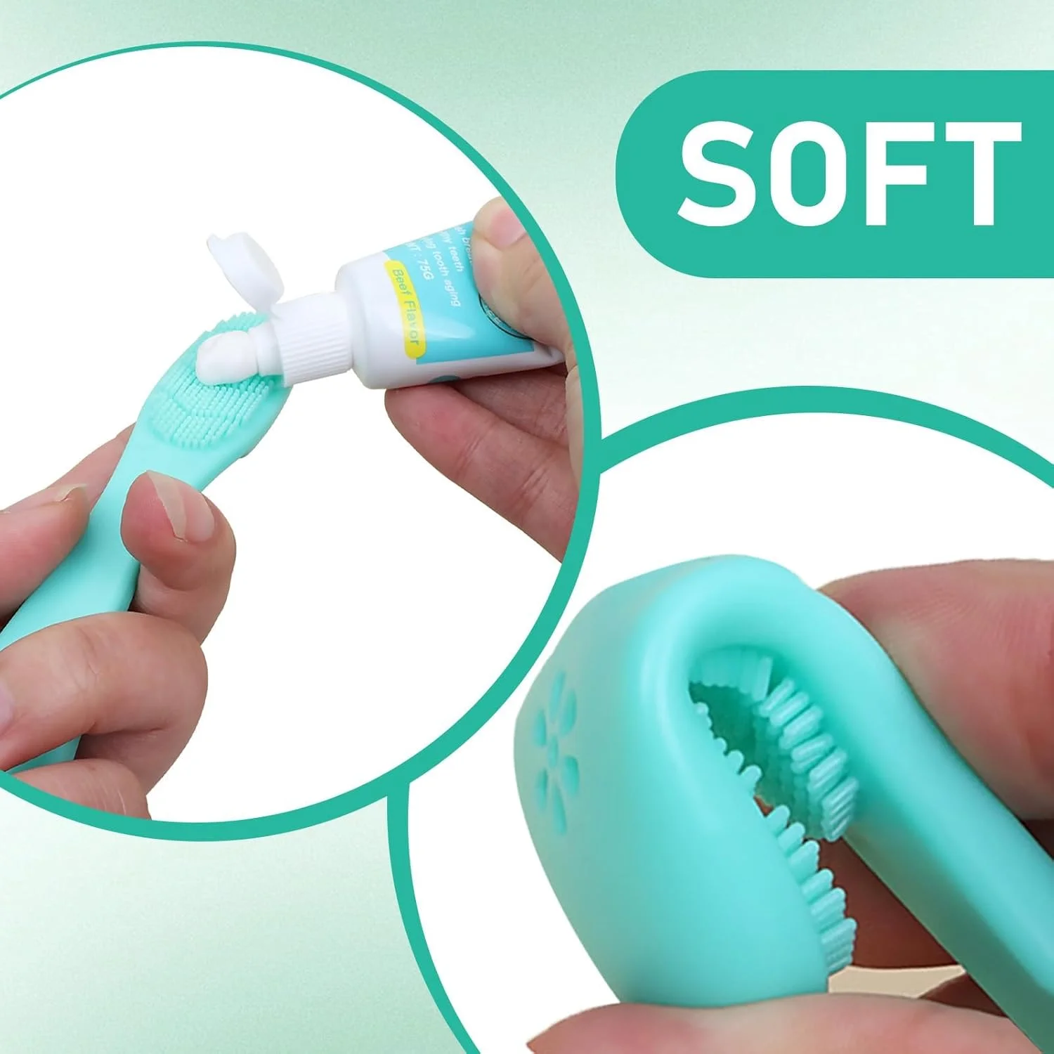 کیت مراقبت از دندان سگ و گربه، شامل مسواک و خمیر دندان مخصوص سگ و گربه، مسواک انگشتی و خمیر دندان، برس انگشتی برای تمیز کردن دندان ها و از بین بردن پلاک و جرم، خوشبو کننده دهان کیت مراقبت از دندان سگ و گربه، شامل مسواک و خمیر دندان مخصوص سگ و گربه، مسواک انگشتی و خمیر دندان، برس انگشتی برای تمیز کردن دندان ها و از بین بردن پلاک و جرم، خوشبو کننده دهان