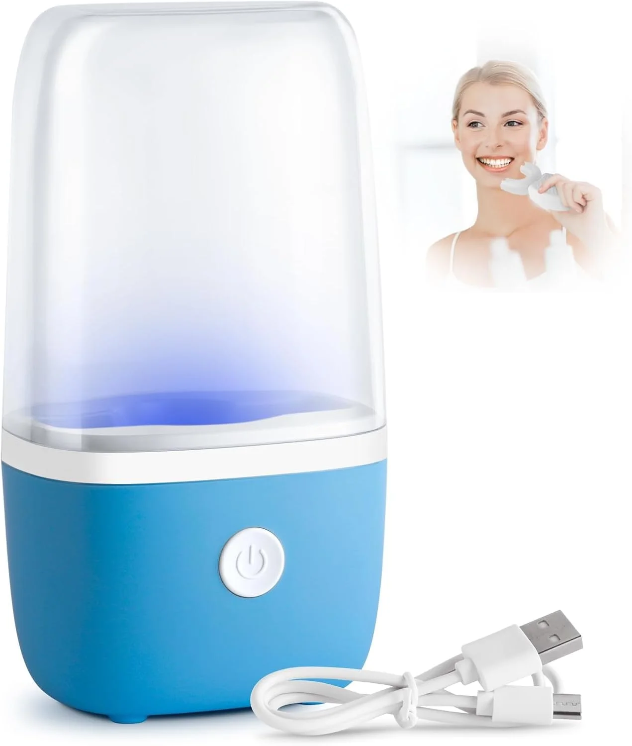 محفظه ضدعفونی کننده مسواک NALACAL، قابل حمل، قابل شارژ، دارای عملکرد زمان‌بندی، روکش مسافرتی مسواک، سازمان دهنده مسواک