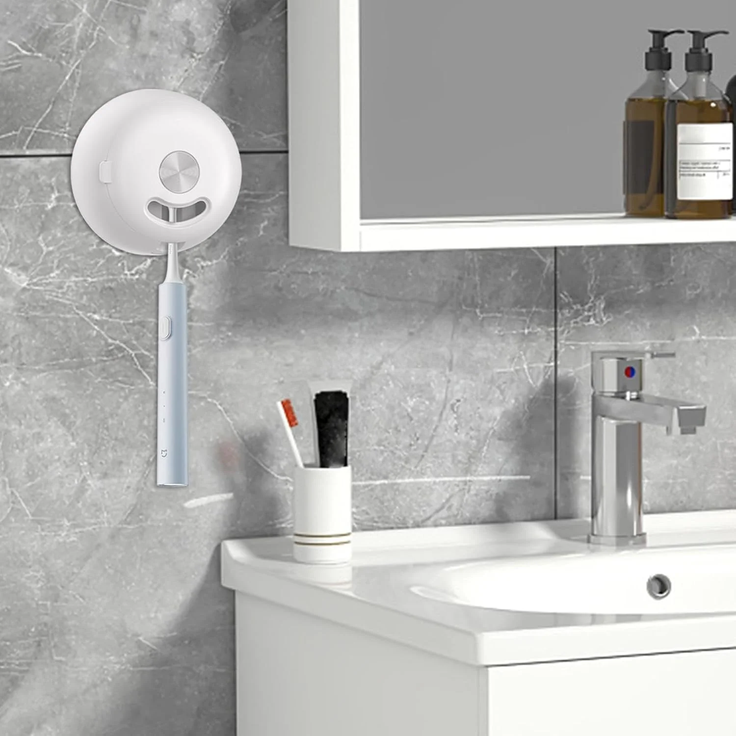 جا مسواکی دیواری با پوشش، جا مسواکی برای حمام، جا مسواکی دیواری برای حمام، دوش، RV، کمپر (سفید) جا مسواکی دیواری با پوشش، جا مسواکی برای حمام، جا مسواکی دیواری برای حمام، دوش، RV، کمپر (سفید)