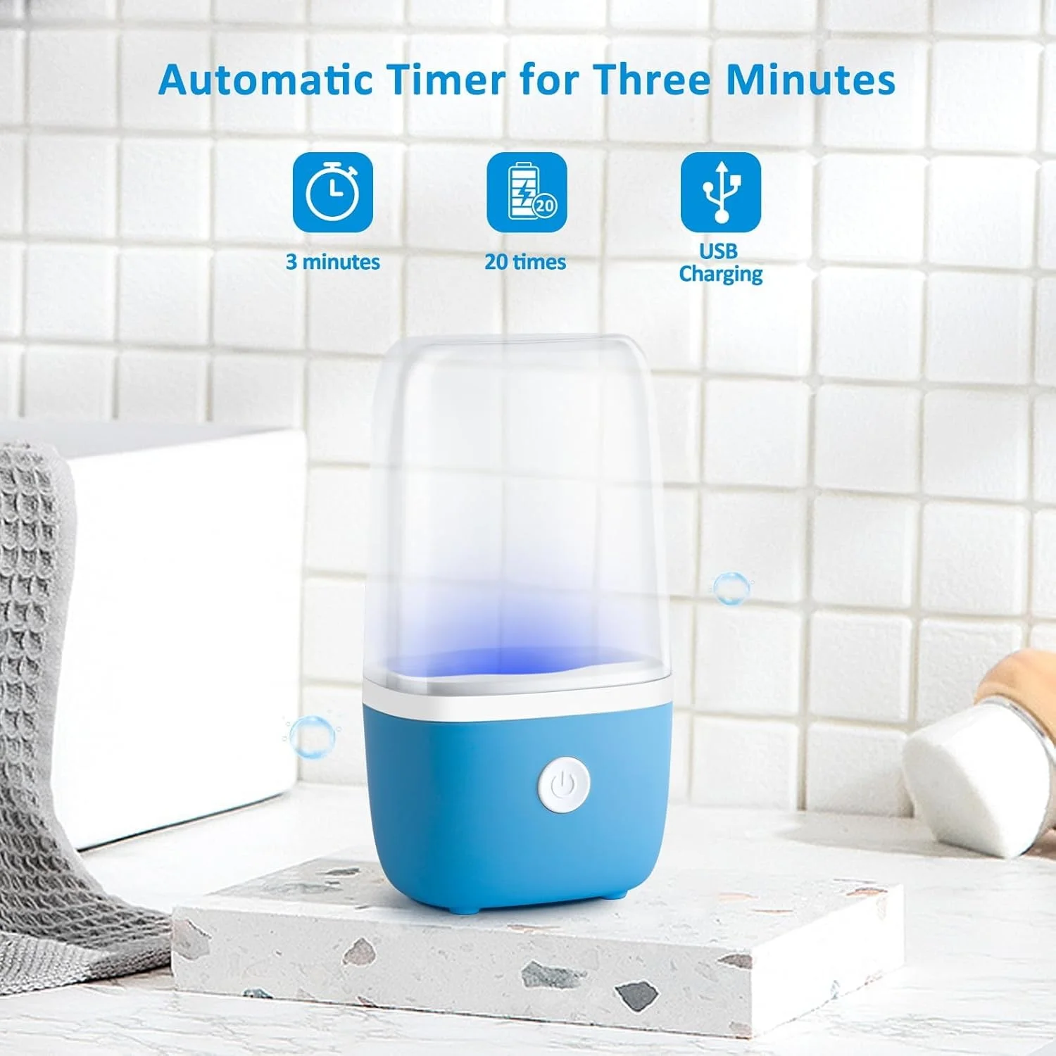 محفظه ضدعفونی کننده مسواک NALACAL، قابل حمل، قابل شارژ، دارای عملکرد زمانبندی، روکش مسافرتی مسواک، سازمان دهنده مسواک محفظه ضدعفونی کننده مسواک NALACAL، قابل حمل، قابل شارژ، دارای عملکرد زمانبندی، روکش مسافرتی مسواک، سازمان دهنده مسواک