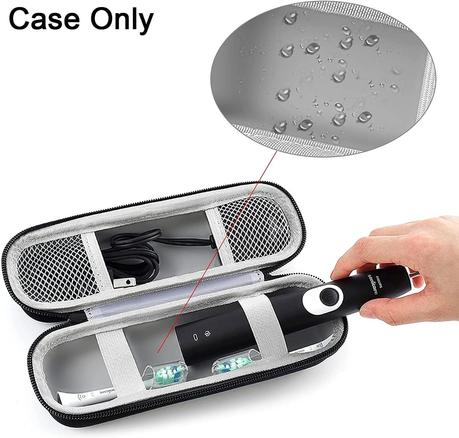 کیف مسافرتی مسواک برقی، کیف قابل حمل مسواک با محفظه لوازم جانبی، نگهدارنده ضد گرد و غبار مسواک برقی برای مسافرت، سفرهای کاری و مدرسه کیف مسافرتی مسواک برقی، کیف قابل حمل مسواک با محفظه لوازم جانبی، نگهدارنده ضد گرد و غبار مسواک برقی برای مسافرت، سفرهای کاری و مدرسه