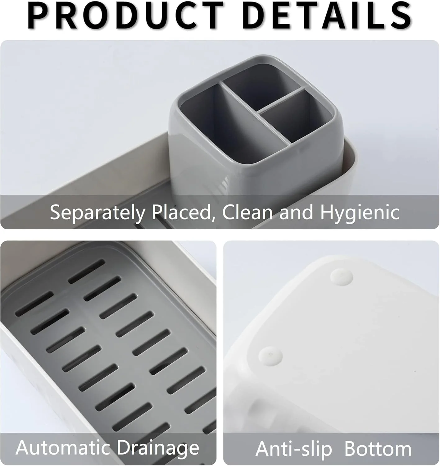 جا مسواکی برای حمام، ست نگهداری مسواک، به همراه دو لیوان شستشو، جا مسواکی و خمیر دندان، جا مسواکی برقی چند منظوره با 3 جایگاه برای روشویی، سفید جا مسواکی برای حمام، ست نگهداری مسواک، به همراه دو لیوان شستشو، جا مسواکی و خمیر دندان، جا مسواکی برقی چند منظوره با 3 جایگاه برای روشویی، سفید