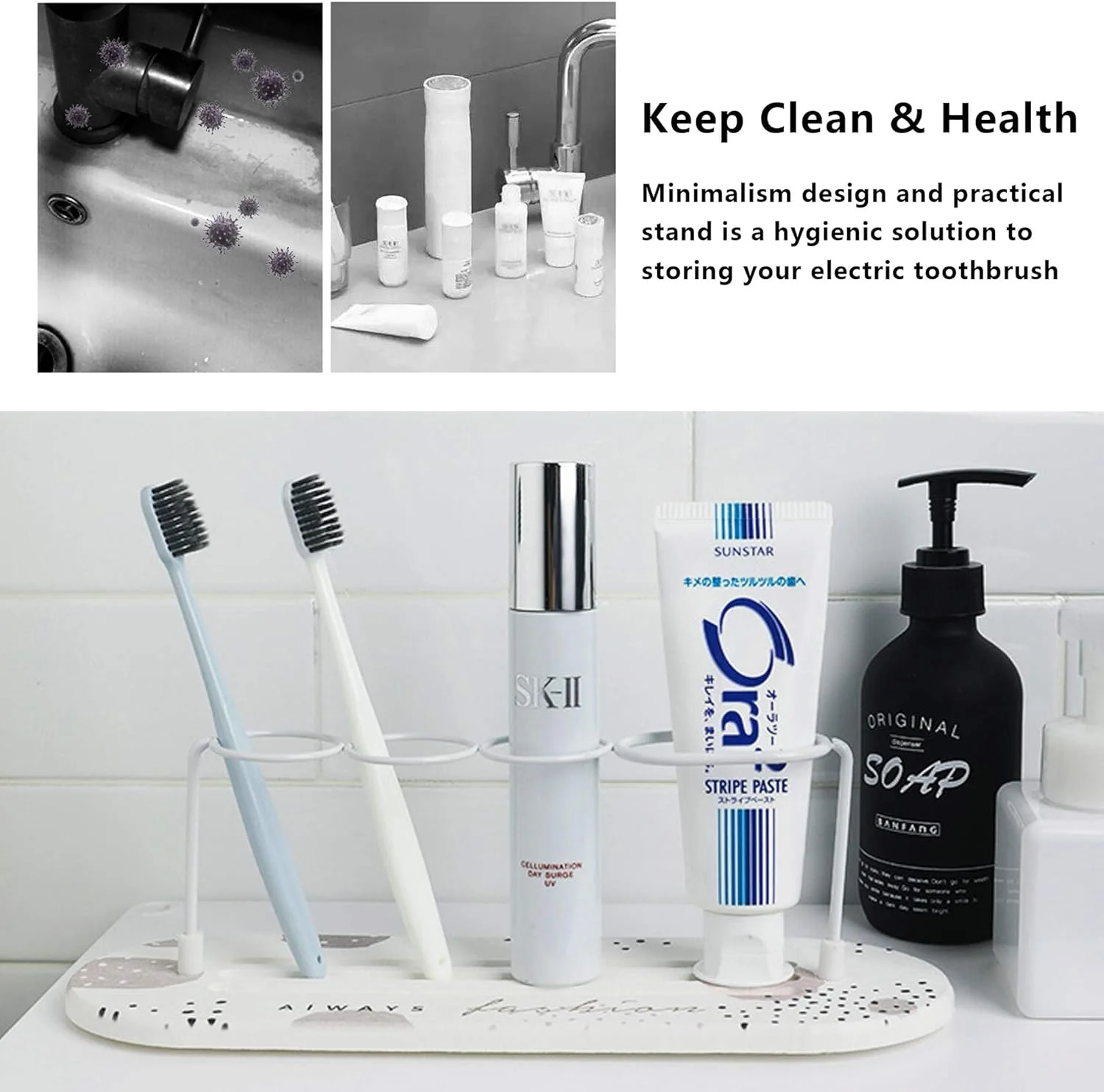 نگهدارنده مسواک برقی دیاتومیت، خشک کننده سریع برای پیشخوان روشویی حمام، سازمان دهنده سینک خشک فوری، نگهدارنده مسواک برقی سنگی جاذب آب (مدل A) نگهدارنده مسواک برقی دیاتومیت، خشک کننده سریع برای پیشخوان روشویی حمام، سازمان دهنده سینک خشک فوری، نگهدارنده مسواک برقی سنگی جاذب آب (مدل A)