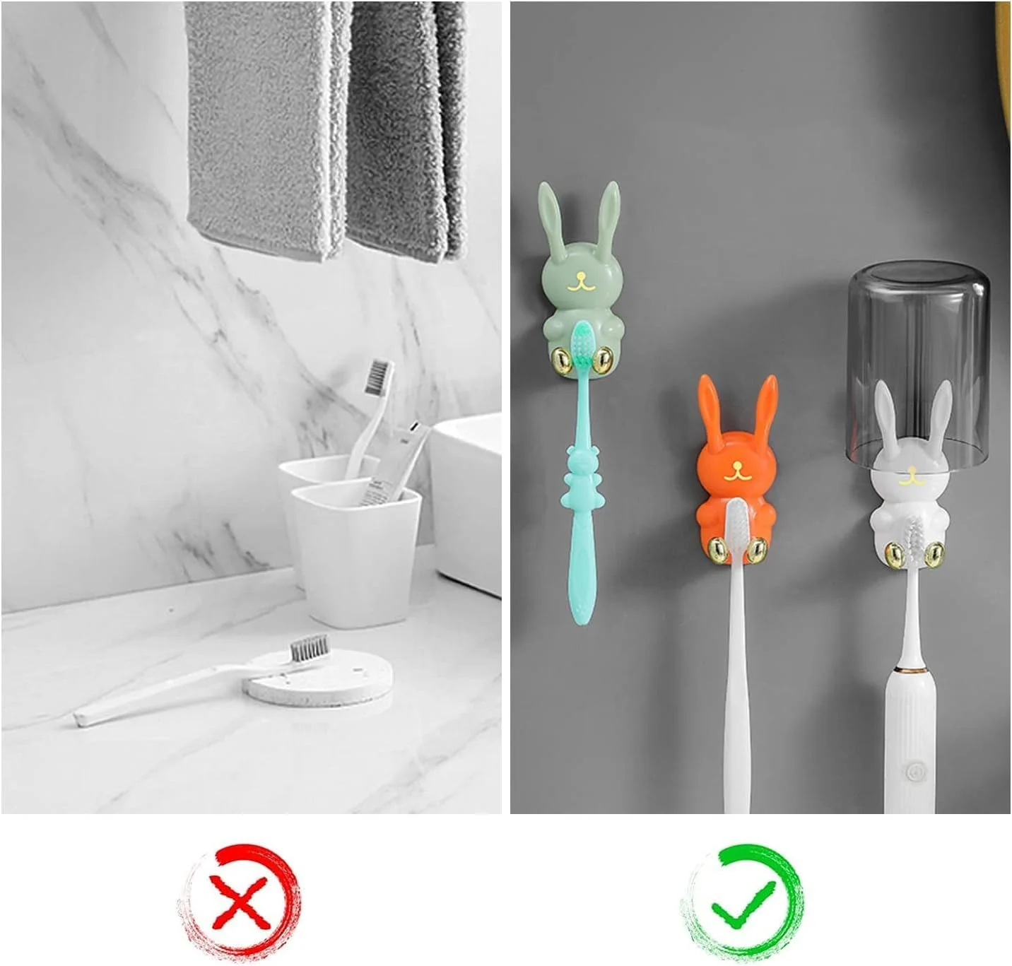 جا مسواکی کودکانه NALACAL، قلاب چند منظوره، لیوان شستشو، مسواک، ضد آب، خود چسب خرگوشی، قلاب دیواری، قلاب دوش، آویز حوله، نگهدارنده تیغ، 4 عدد جا مسواکی کودکانه NALACAL، قلاب چند منظوره، لیوان شستشو، مسواک، ضد آب، خود چسب خرگوشی، قلاب دیواری، قلاب دوش، آویز حوله، نگهدارنده تیغ، 4 عدد
