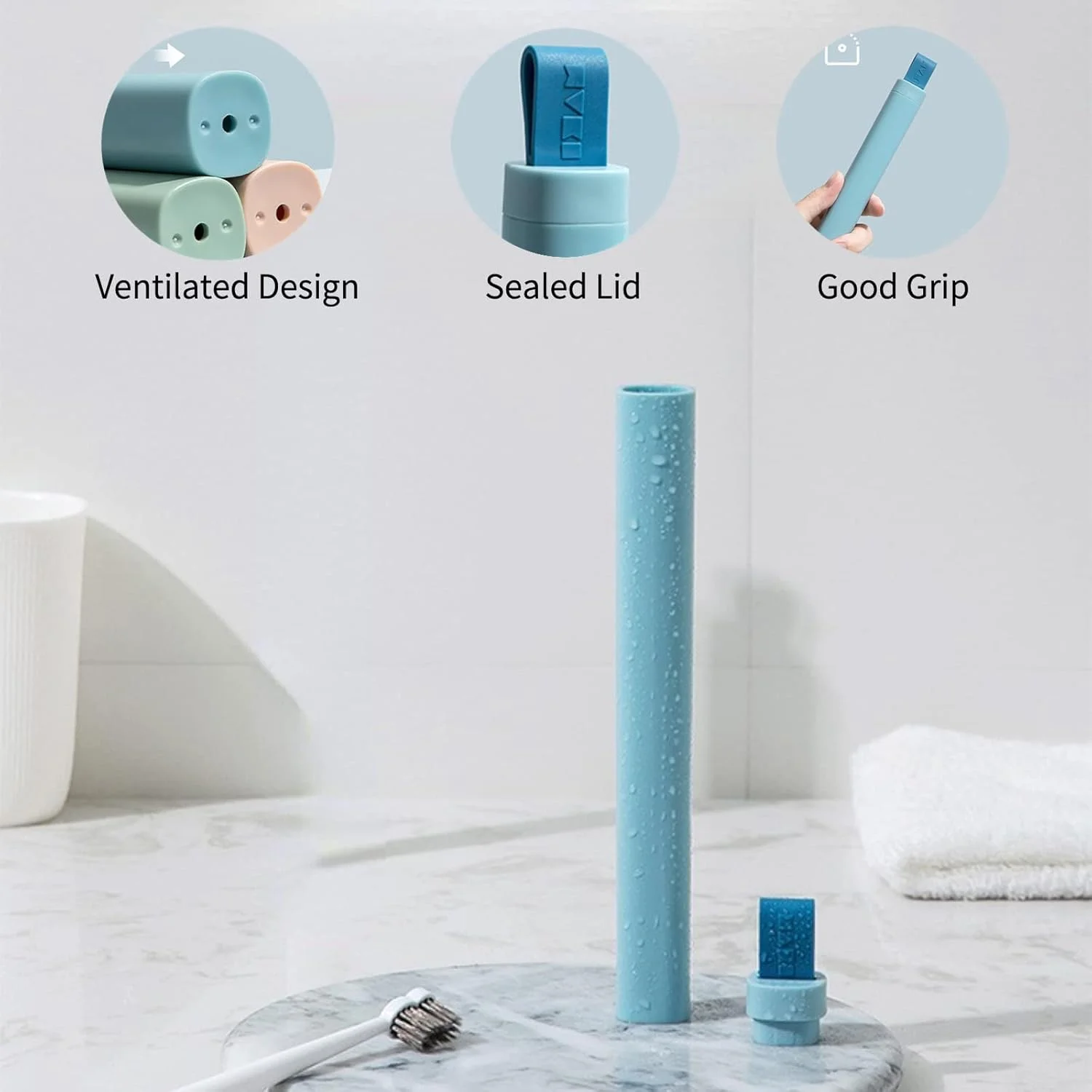 ست ۳ عددی جا مسواکی مسافرتی قابل حمل، محفظه مسافرتی ضد گرد و غبار، نگهدارنده بهداشتی مسواک، مناسب برای سفر، کار، حمام، باشگاه، مدرسه و فعالیت های خارج از منزل ست ۳ عددی جا مسواکی مسافرتی قابل حمل، محفظه مسافرتی ضد گرد و غبار، نگهدارنده بهداشتی مسواک، مناسب برای سفر، کار، حمام، باشگاه، مدرسه و فعالیت های خارج از منزل