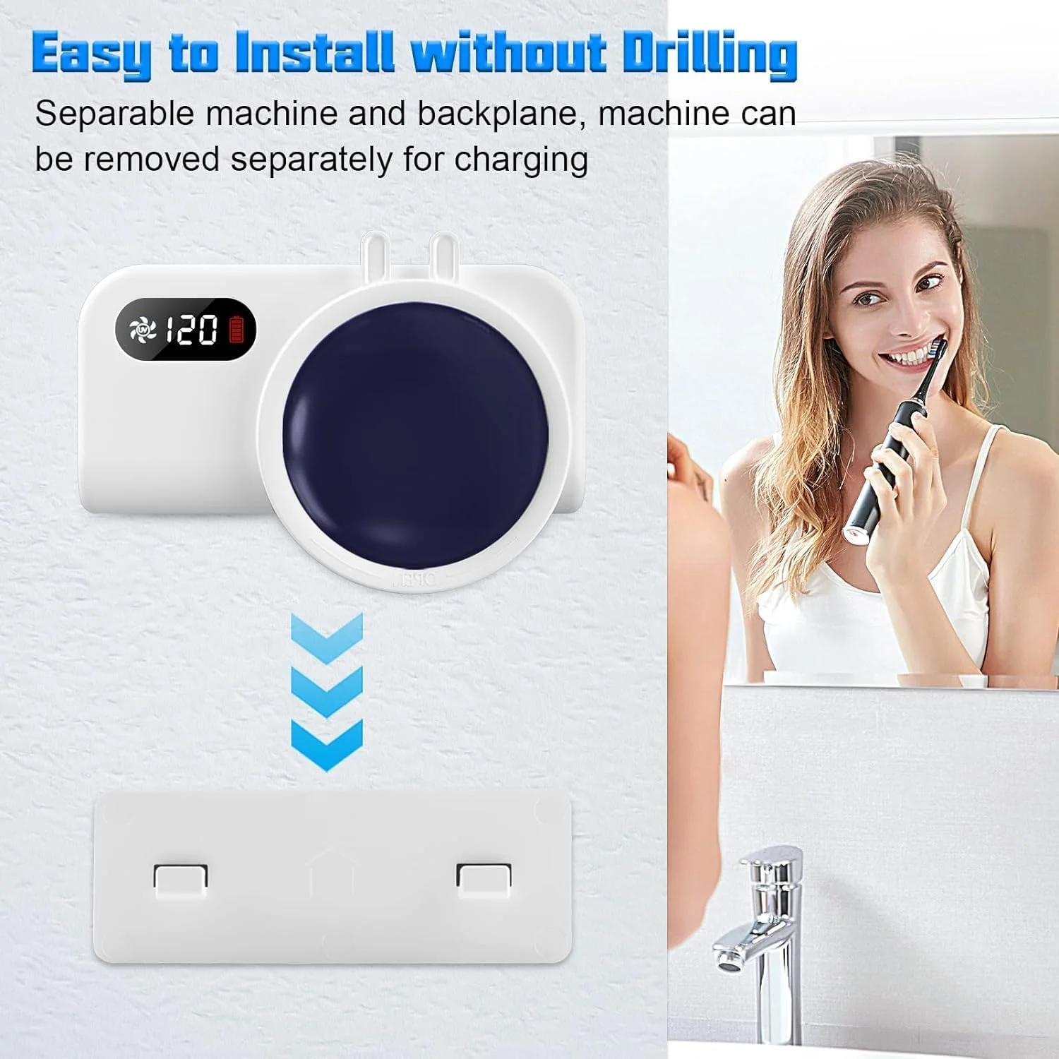 محفظه مسواک ضدعفونی کننده UV نالاکال، نگهدارنده مسواک کوچک قابل حمل، با عملکرد خشک کن فن، از بین برنده 99.9% میکروب ها، مناسب برای انواع مسواک های برقی و دستی، ویژگی ایمنی برای خانه و مسافرت محفظه مسواک ضدعفونی کننده UV نالاکال، نگهدارنده مسواک کوچک قابل حمل، با عملکرد خشک کن فن، از بین برنده 99.9% میکروب ها، مناسب برای انواع مسواک های برقی و دستی، ویژگی ایمنی برای خانه و مسافرت