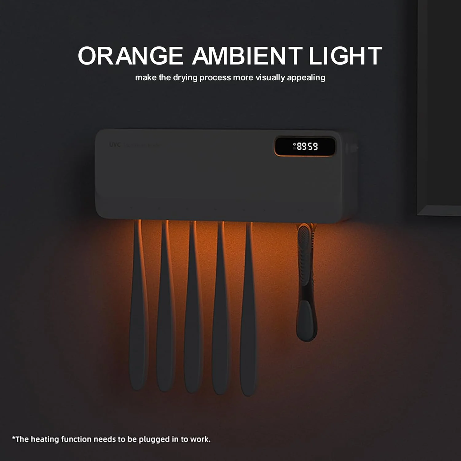 نگهدارنده مسواک UV قابل شارژ NALACAL، سازمان دهنده مسواک دیواری 5+1+1 با عملکردهای گرمایشی، بدون نیاز به سوراخ کاری، نگهدارنده مسواک قابل حمل برای حمام (سفید) نگهدارنده مسواک UV قابل شارژ NALACAL، سازمان دهنده مسواک دیواری 5+1+1 با عملکردهای گرمایشی، بدون نیاز به سوراخ کاری، نگهدارنده مسواک قابل حمل برای حمام (سفید)