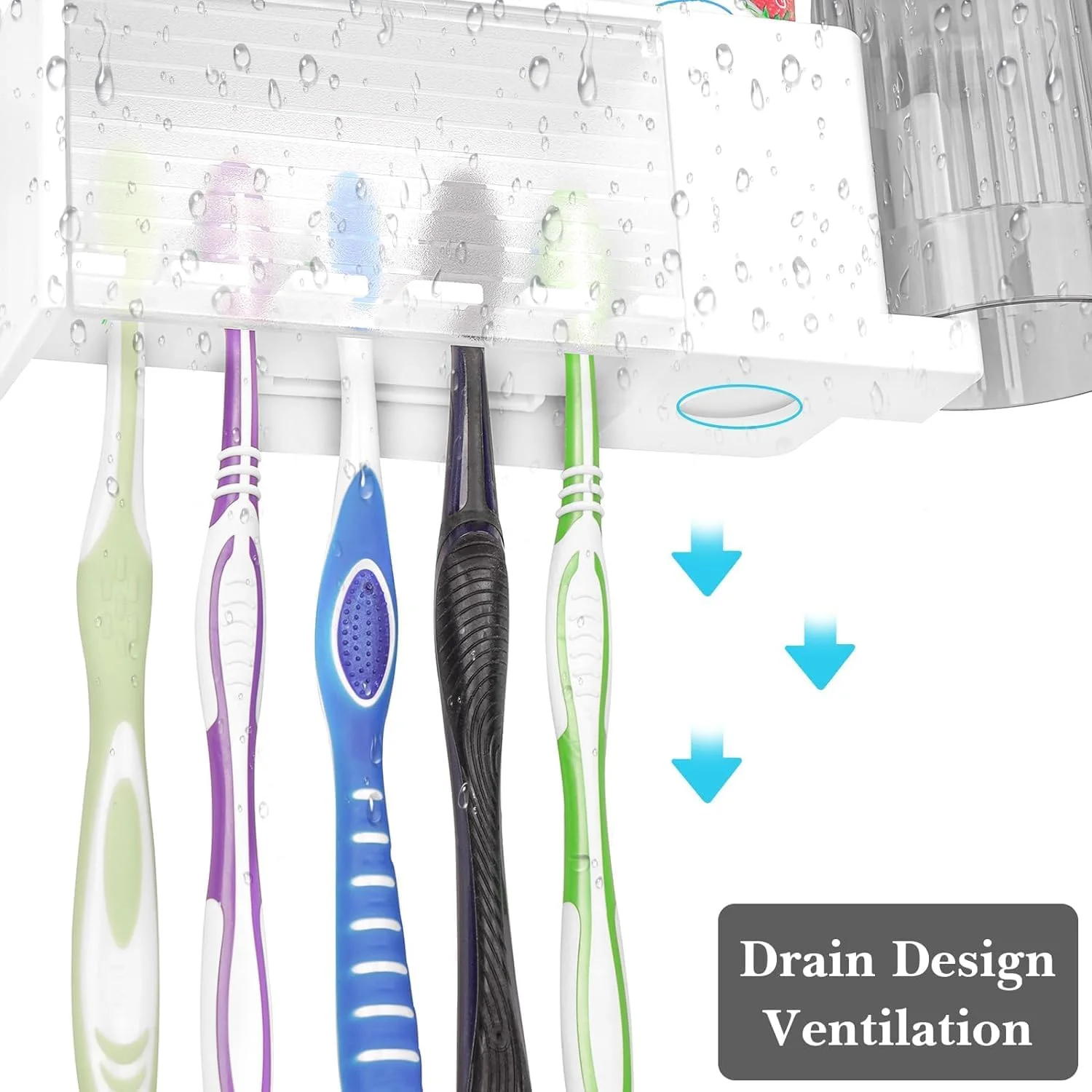 نگهدارنده مسواک دیواری NALACAL، دارای 5 جایگاه با پوشش، سازمان دهنده چند منظوره خمیر دندان و مسواک پلاستیکی، سازگار با Oral-B Cross Action، Colgate Renewal، مناسب برای دوش، RV، کمپر (سفید) نگهدارنده مسواک دیواری NALACAL، دارای 5 جایگاه با پوشش، سازمان دهنده چند منظوره خمیر دندان و مسواک پلاستیکی، سازگار با Oral-B Cross Action، Colgate Renewal، مناسب برای دوش، RV، کمپر (سفید)