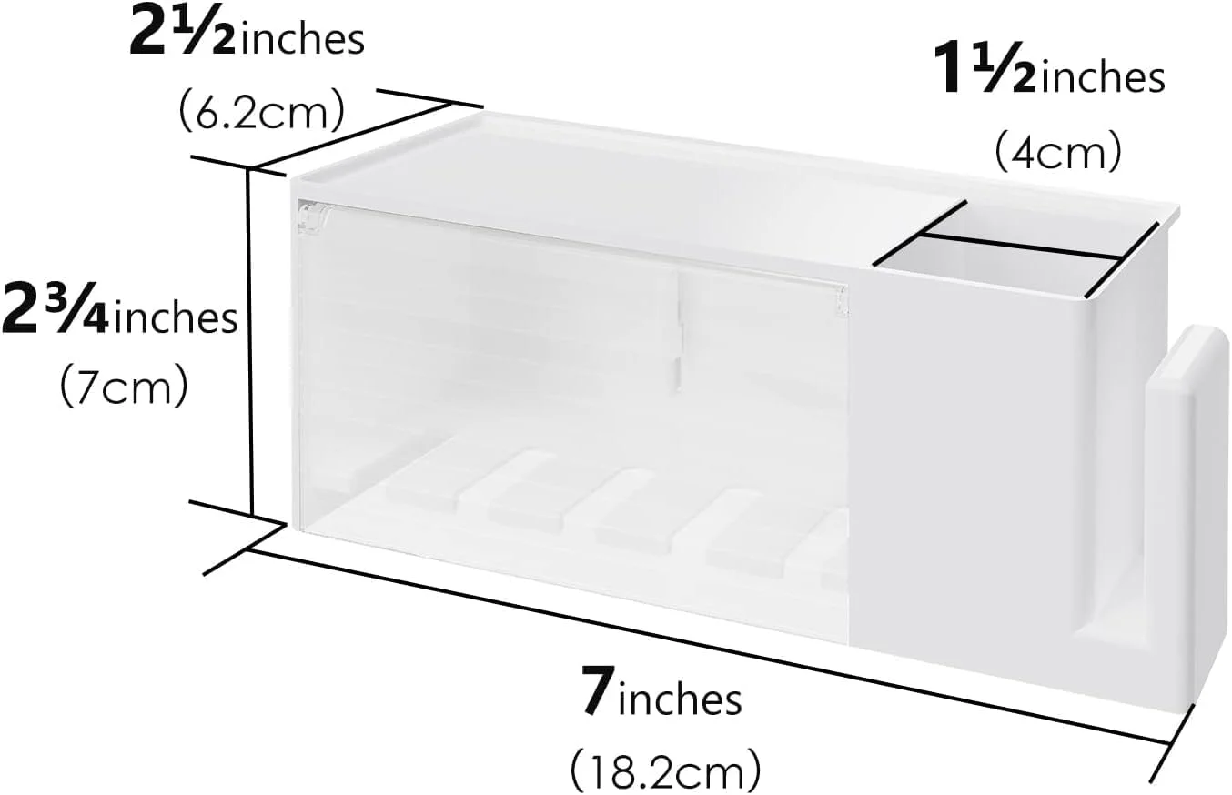 نگهدارنده مسواک دیواری NALACAL، دارای 5 جایگاه با پوشش، سازمان دهنده چند منظوره خمیر دندان و مسواک پلاستیکی، سازگار با Oral-B Cross Action، Colgate Renewal، مناسب برای دوش، RV، کمپر (سفید) نگهدارنده مسواک دیواری NALACAL، دارای 5 جایگاه با پوشش، سازمان دهنده چند منظوره خمیر دندان و مسواک پلاستیکی، سازگار با Oral-B Cross Action، Colgate Renewal، مناسب برای دوش، RV، کمپر (سفید)