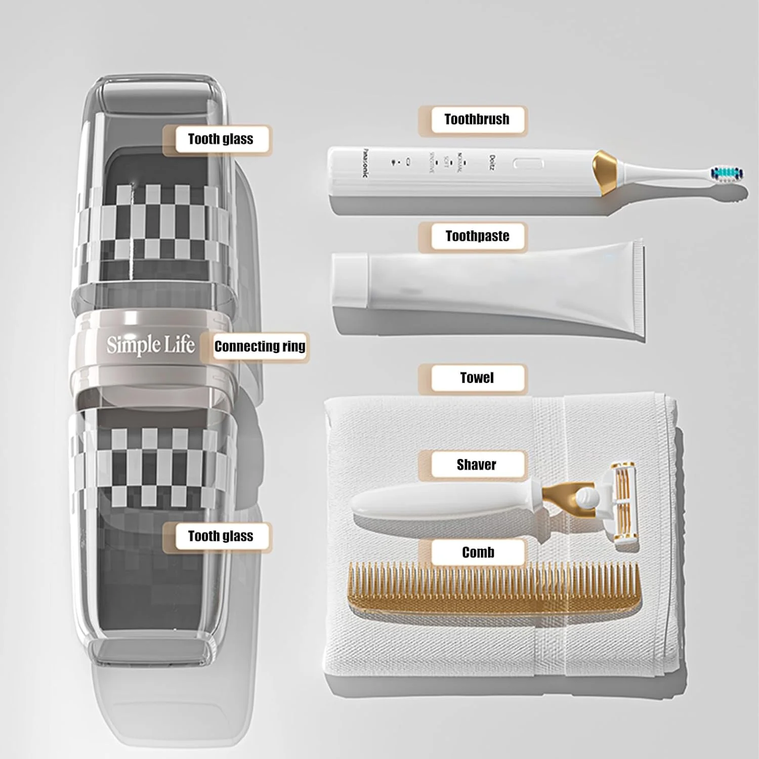 جا مسواکی سفری، نگهدارنده مسواک با درب، جا مسواکی مسافرتی قابل حمل، جعبه و نگهدارنده مسواک، لیوان مسواک و لیوان شستشوی دهان برای حمام، مدرسه و سفرهای کاری جا مسواکی سفری، نگهدارنده مسواک با درب، جا مسواکی مسافرتی قابل حمل، جعبه و نگهدارنده مسواک، لیوان مسواک و لیوان شستشوی دهان برای حمام، مدرسه و سفرهای کاری